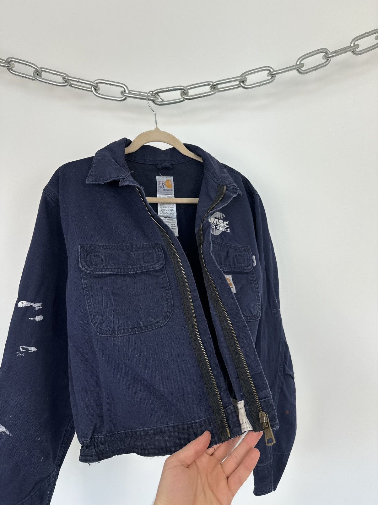 Carhartt Vintage 90s Carhartt Flame Resistant USA Cropped Work Jacket Size US S / EU 44-46 / 1 - 17 Thumbnail