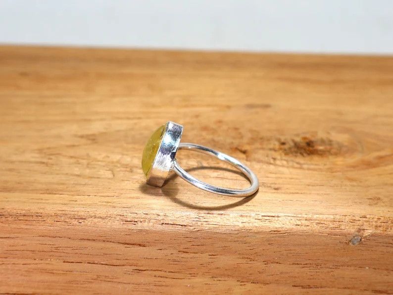 Handmade Handmade Marquise Lemon Quartz Ring: 925 Silver Ring Size ONE SIZE - 6 Thumbnail