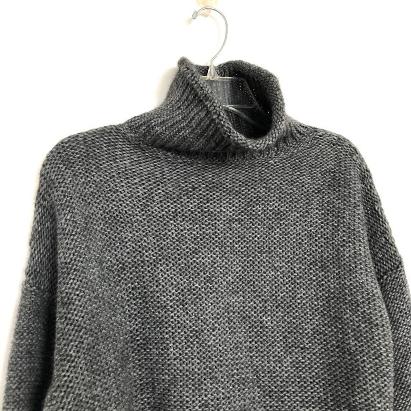 Anthropologie Anthropologie Lottie Sweater Grey Turtleneck Chunky Knit Size XL / US 12-14 / IT 48-50 - 5 Thumbnail