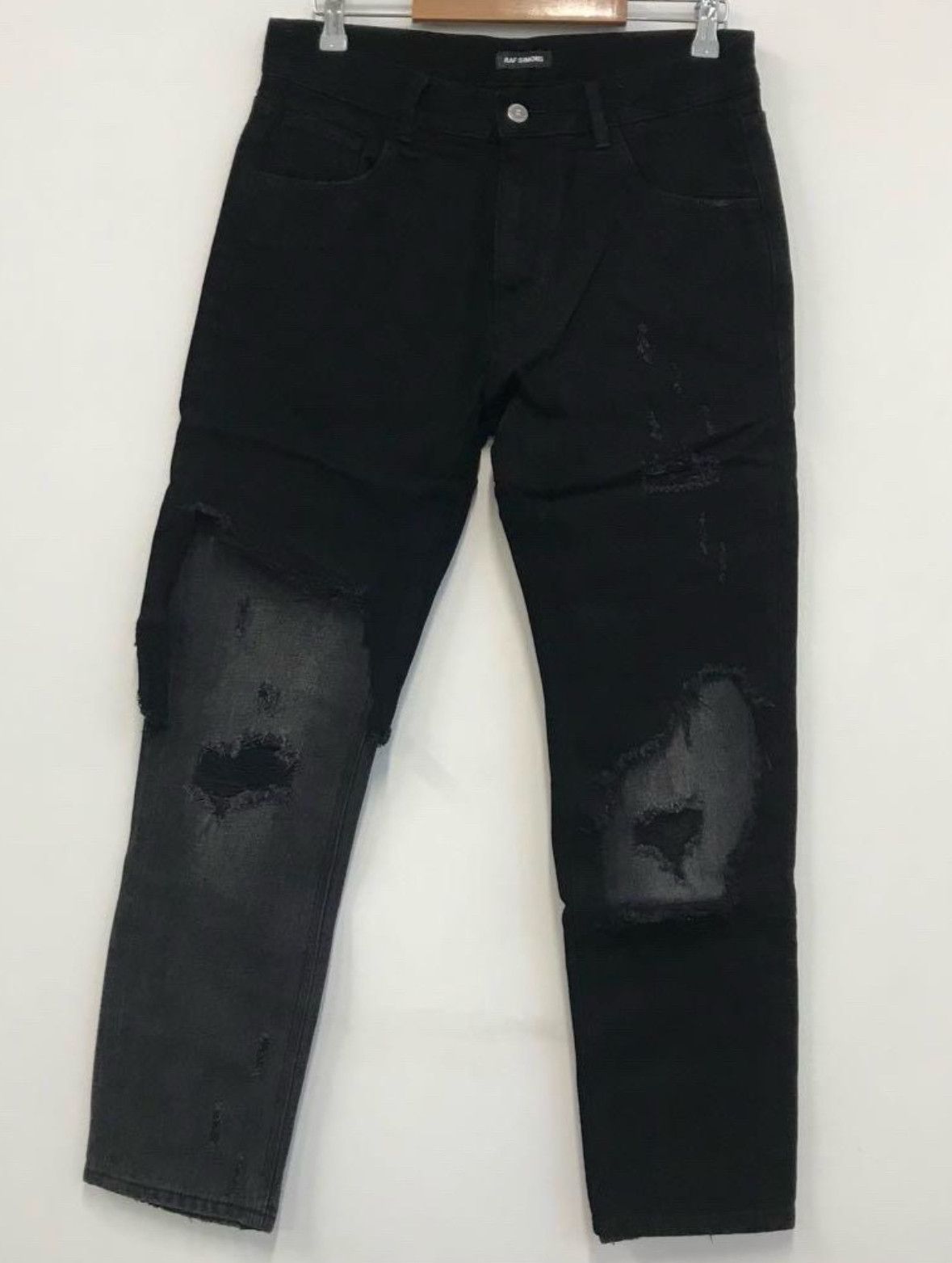 Raf Simons Raf Simons Double Layered Ripped Jeans Size US 31 - 1 Thumbnail