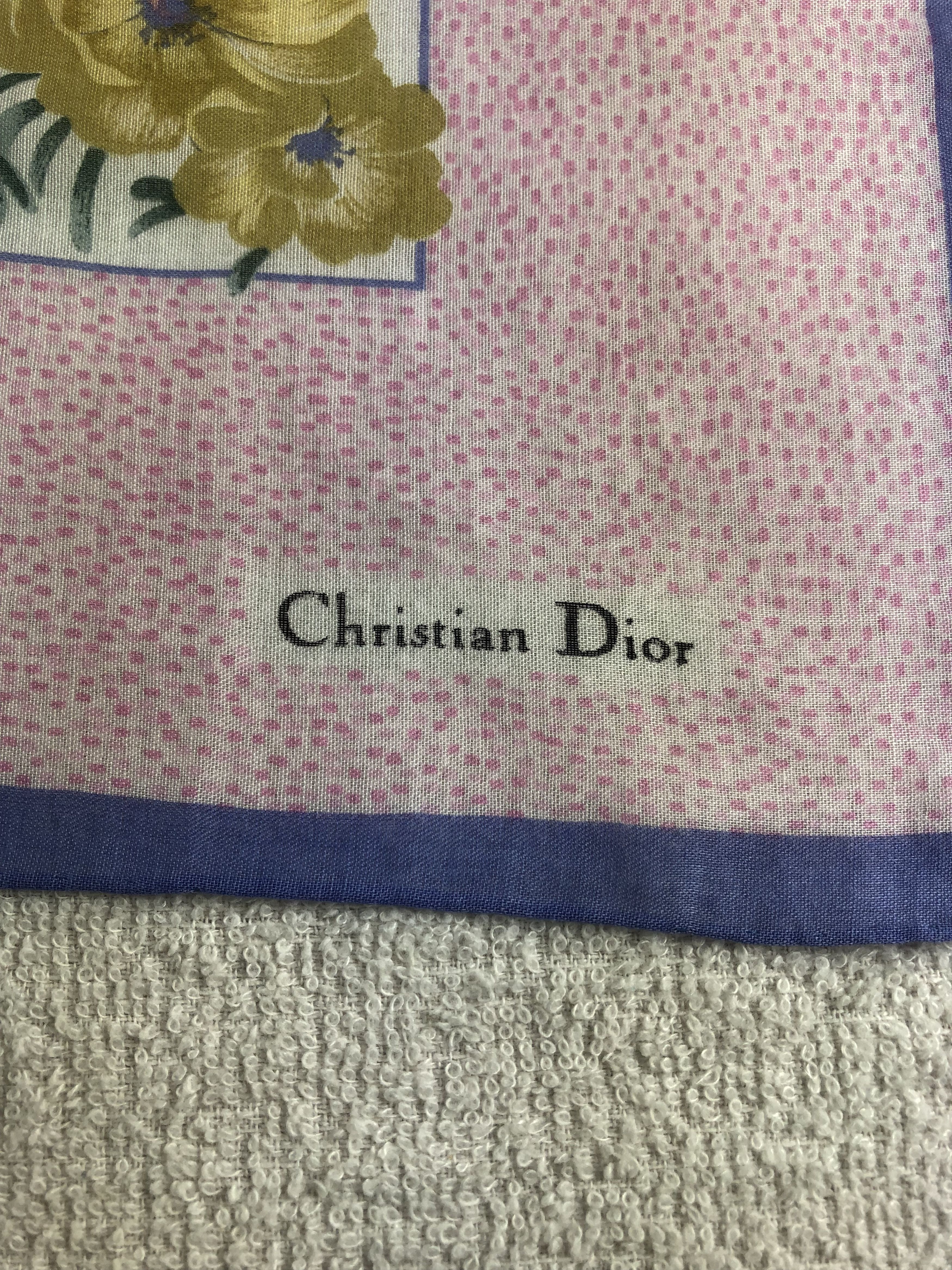 Vintage Christian Dior Handkerchief / Bandana / Neckerchief C279 Size ONE SIZE - 5 Thumbnail