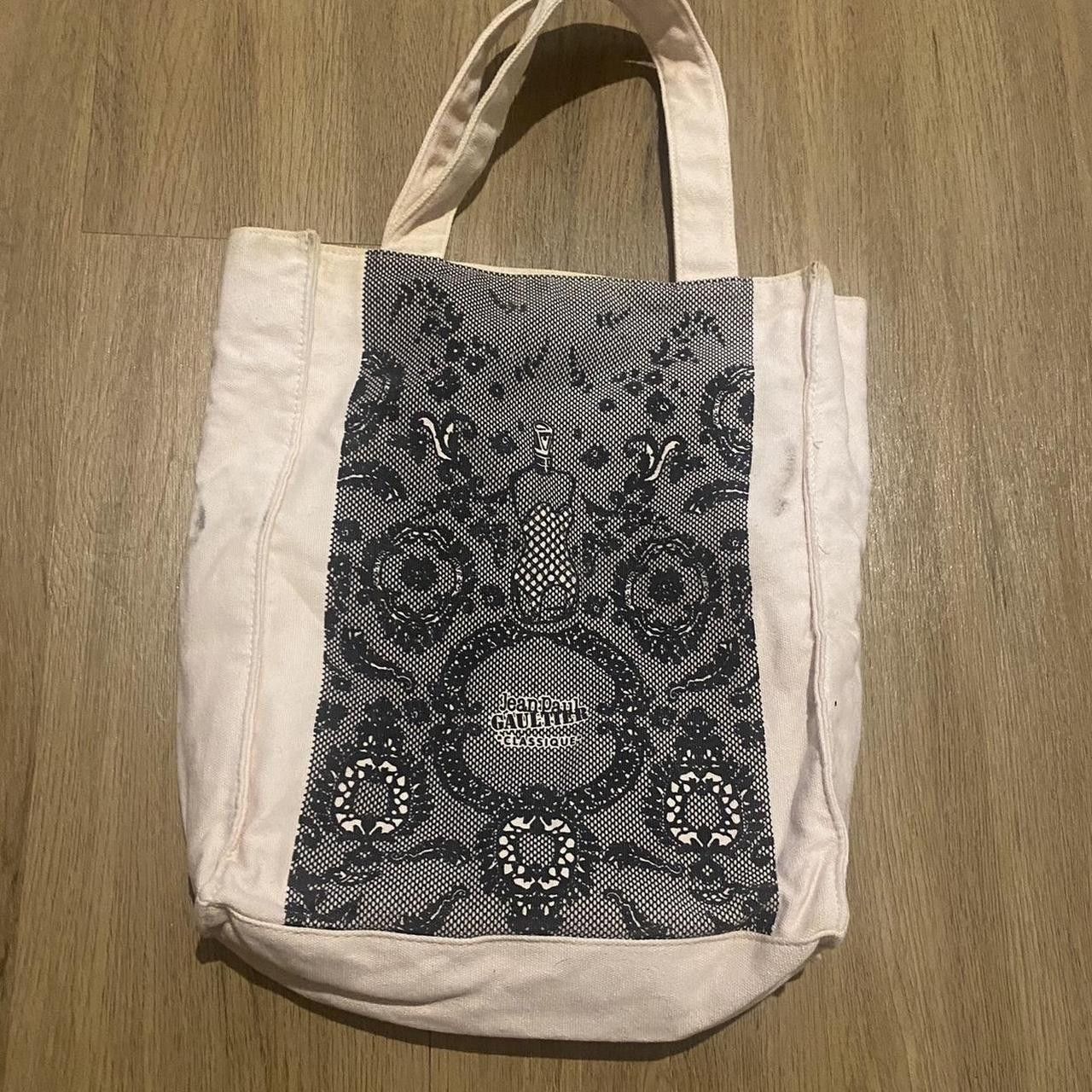 Jean Paul Gaultier Jean Paul Gaultier White & grey cotton tote bag Size ONE SIZE - 1 Thumbnail