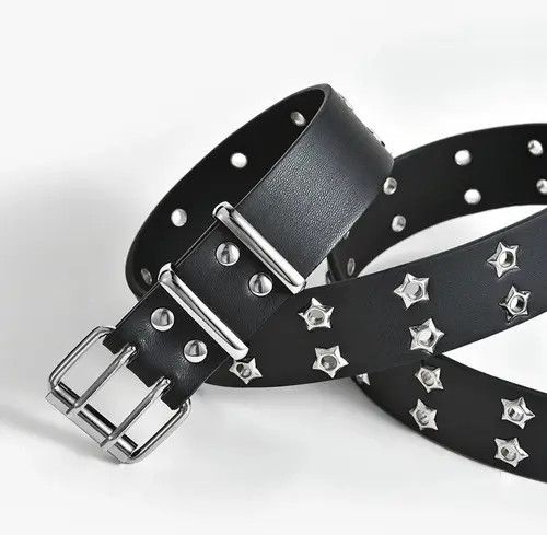 Japanese Brand Star Eye Rivet Belt Black Size ONE SIZE - 2 Thumbnail