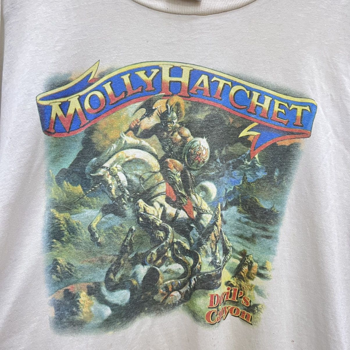 Band Tees Vintage 1997 Molly Hatchet Devil Canyon World Tour Tshirt Size US XL / EU 56 / 4 - 4 Thumbnail