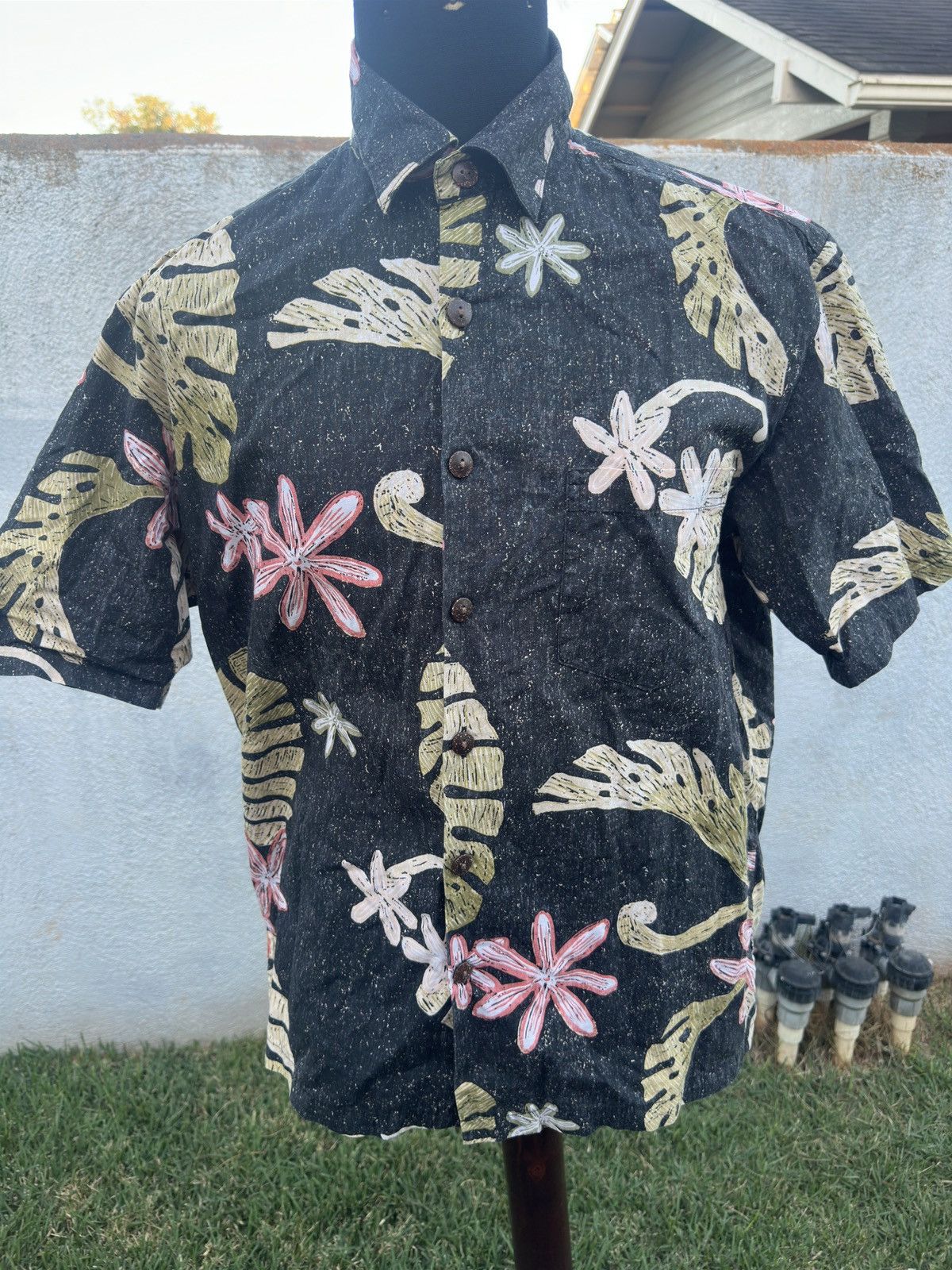 Other PreOwned Kahala Black Hawaiian Print Full Button Men's M Size US M / EU 48-50 / 2 - 1 Thumbnail