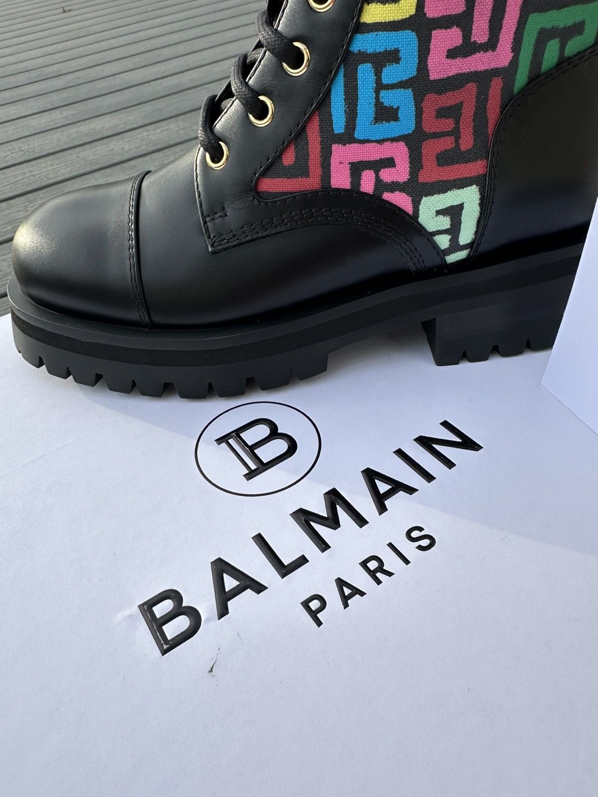 Balmain Balmain Paris Ranger Ankle Boot Charlie Army Womens (Size 9) Size US 9 / IT 39 - 5 Thumbnail