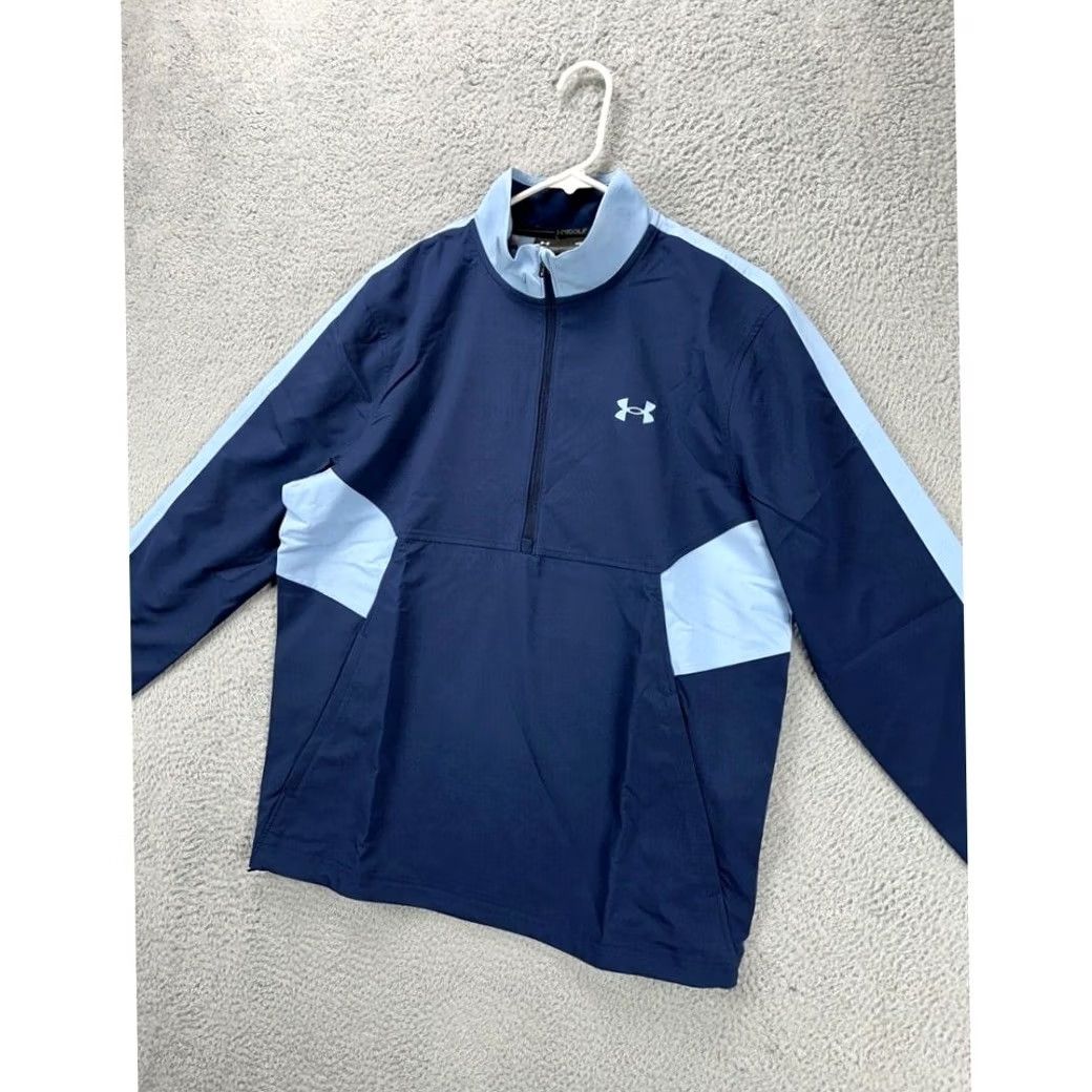 Under Armour VINTAGE Under Armour Jacket Mens Medium Storm Wind Strike Blue Golf Pullover Logo NEW A1 Size US M / EU 48-50 / 2 - 6 Thumbnail