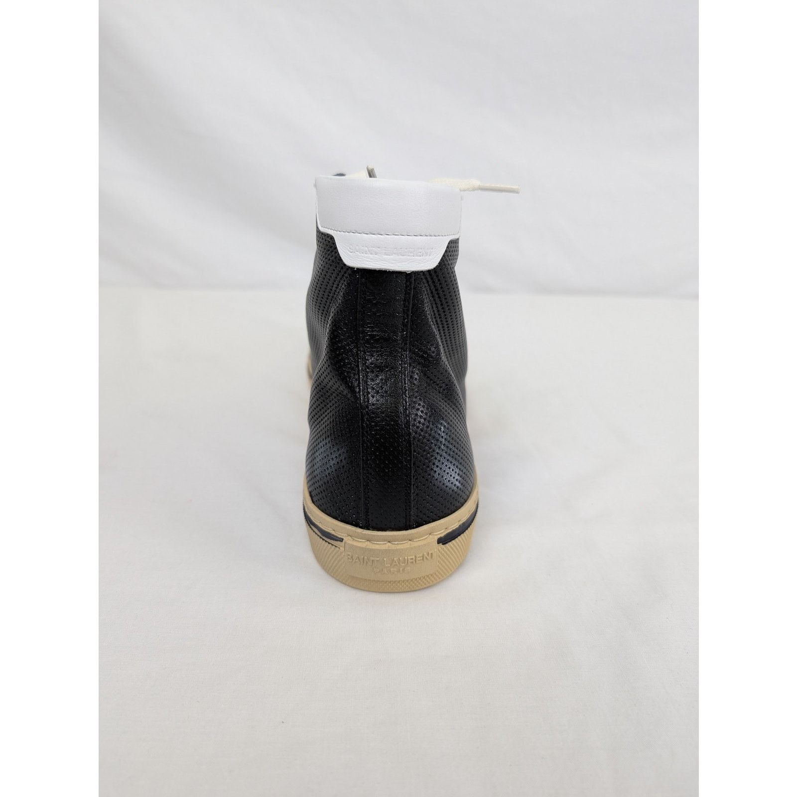 Saint Laurent Paris o1rshd1 Malibu Anilf Micr Boots Sneakers in Black/Beige Size US 9 / EU 42 - 13 Thumbnail