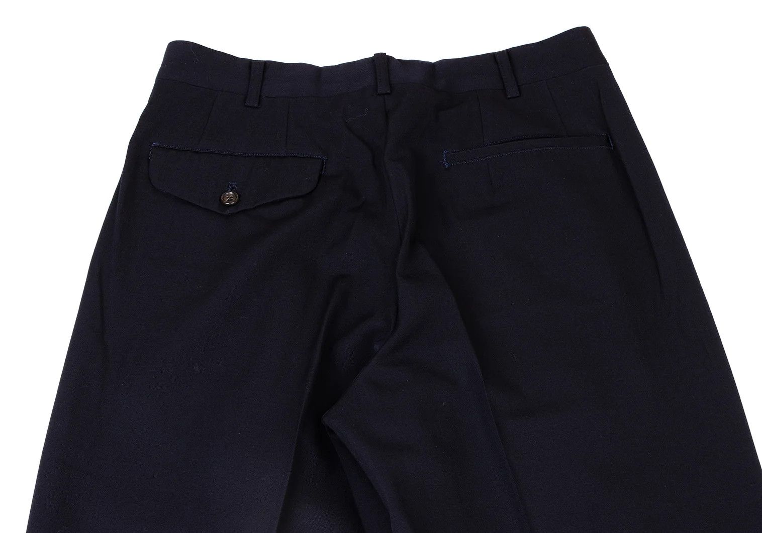 Comme des Garcons Homme Plus Wool Tuck Wide Pants in Navy, Size S Size US 30 / EU 46 - 12 Thumbnail