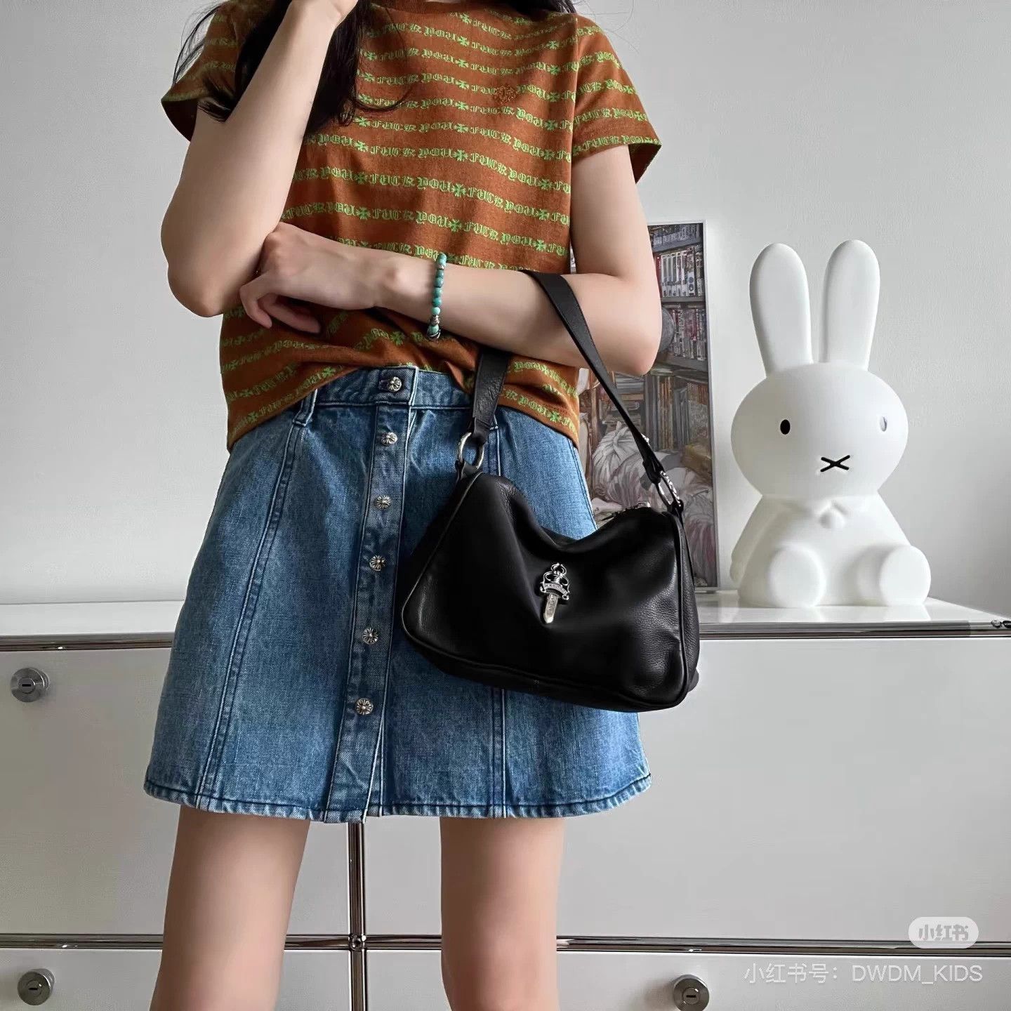 Chrome Hearts Chrome Hearts Light Blue Denim Skirt Silver Buckle S Size 25" / US 0 / IT 36 - 9 Thumbnail