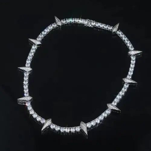 Other 18" Tennis Chain Spike Charm Necklace🔥🔥🔥 Size ONE SIZE - 2 Thumbnail