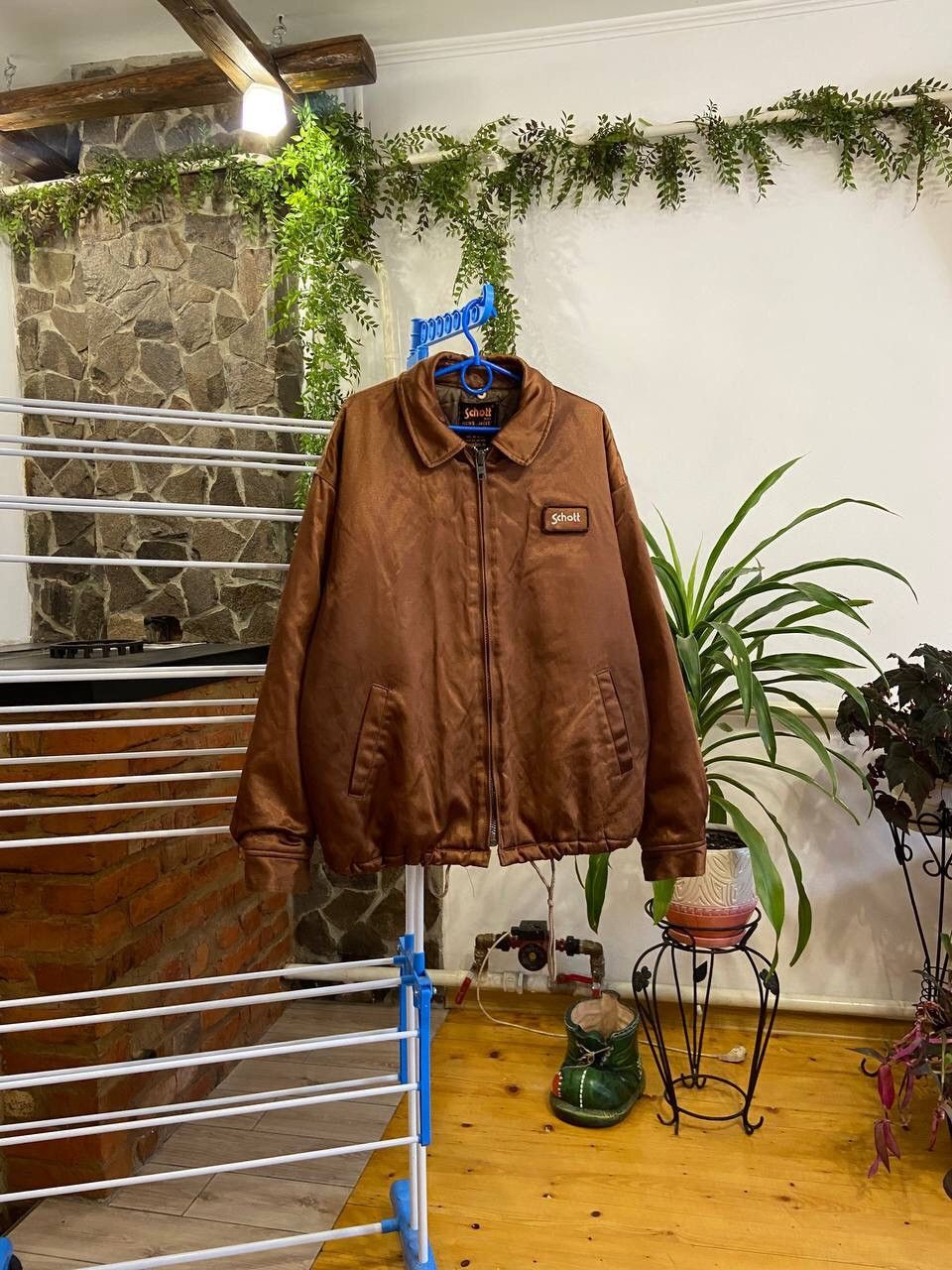 Schott Vintage Schott Brown Security Jacket Made in USA Size L Size US L / EU 52-54 / 3 - 1 Thumbnail