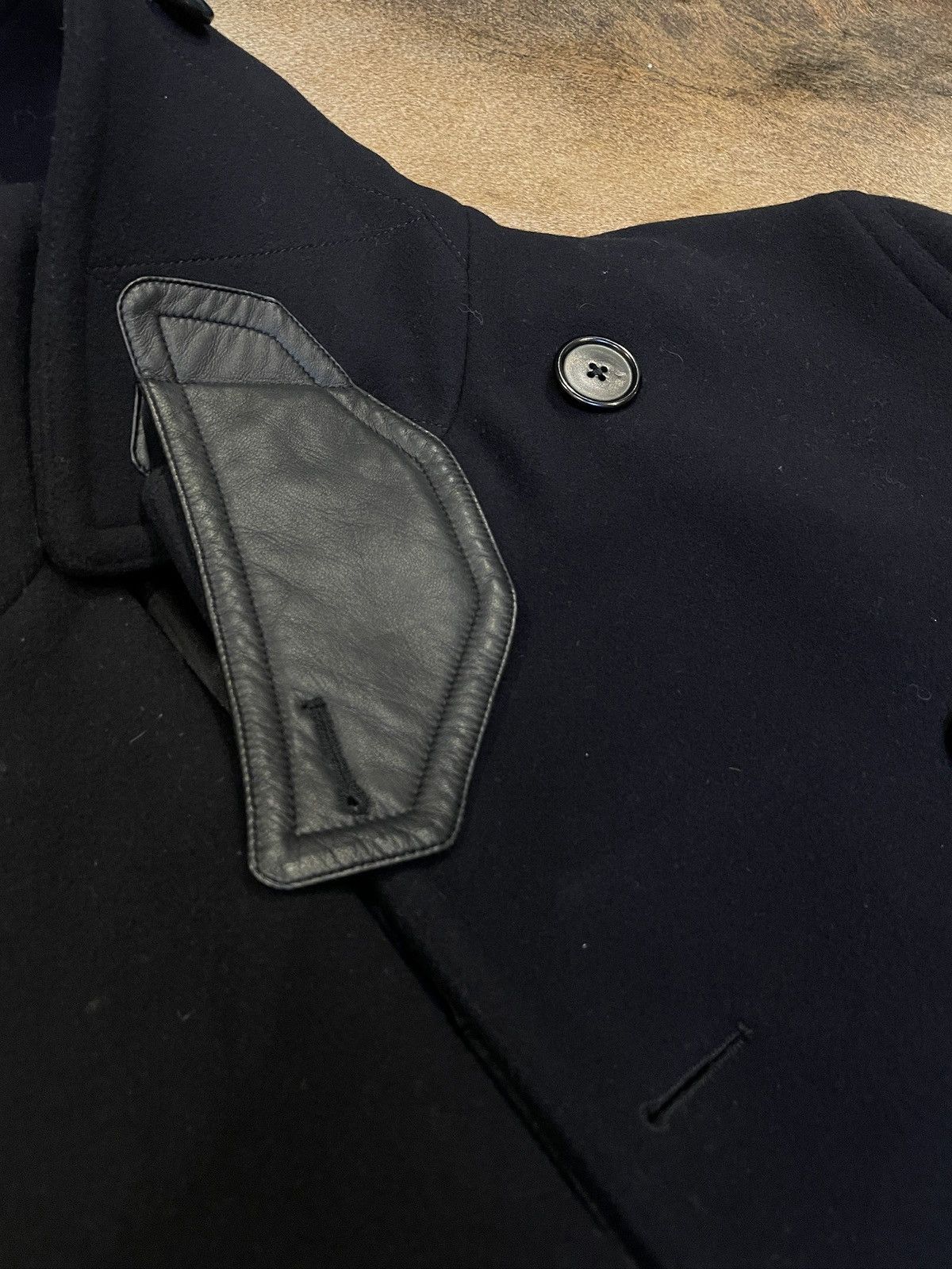 Hermes Hermes Pea Coat with Leather details Size US M / EU 48-50 / 2 - 6 Thumbnail