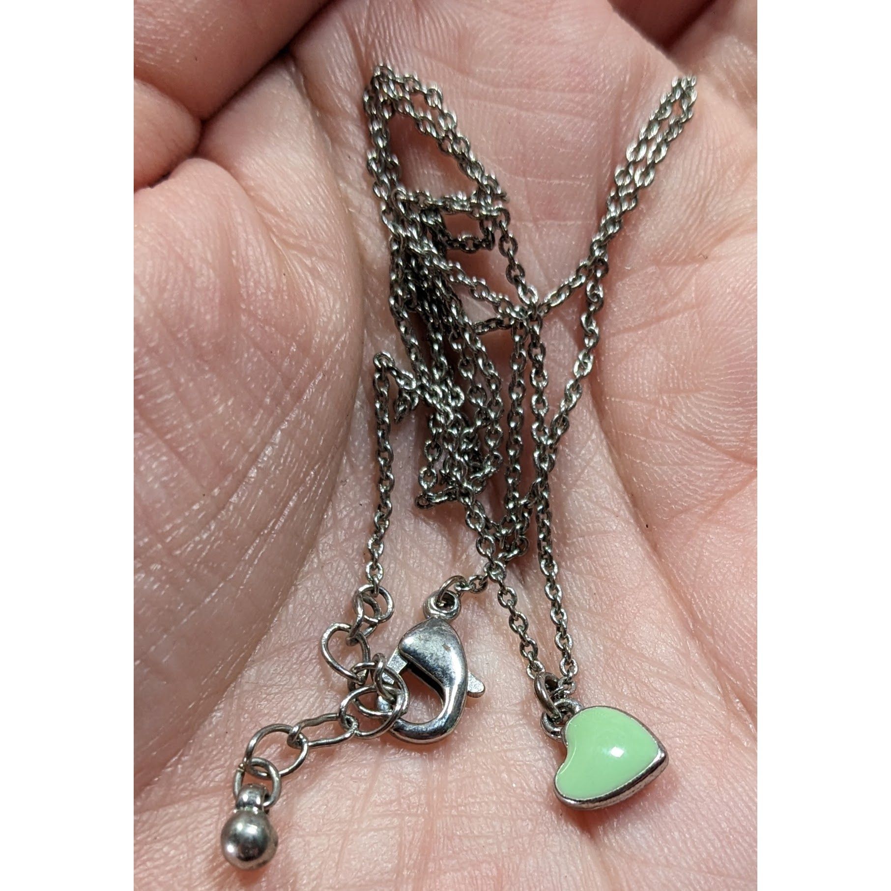 Other Minimalist Mint Green Heart Pendant Necklace Size ONE SIZE - 5 Thumbnail
