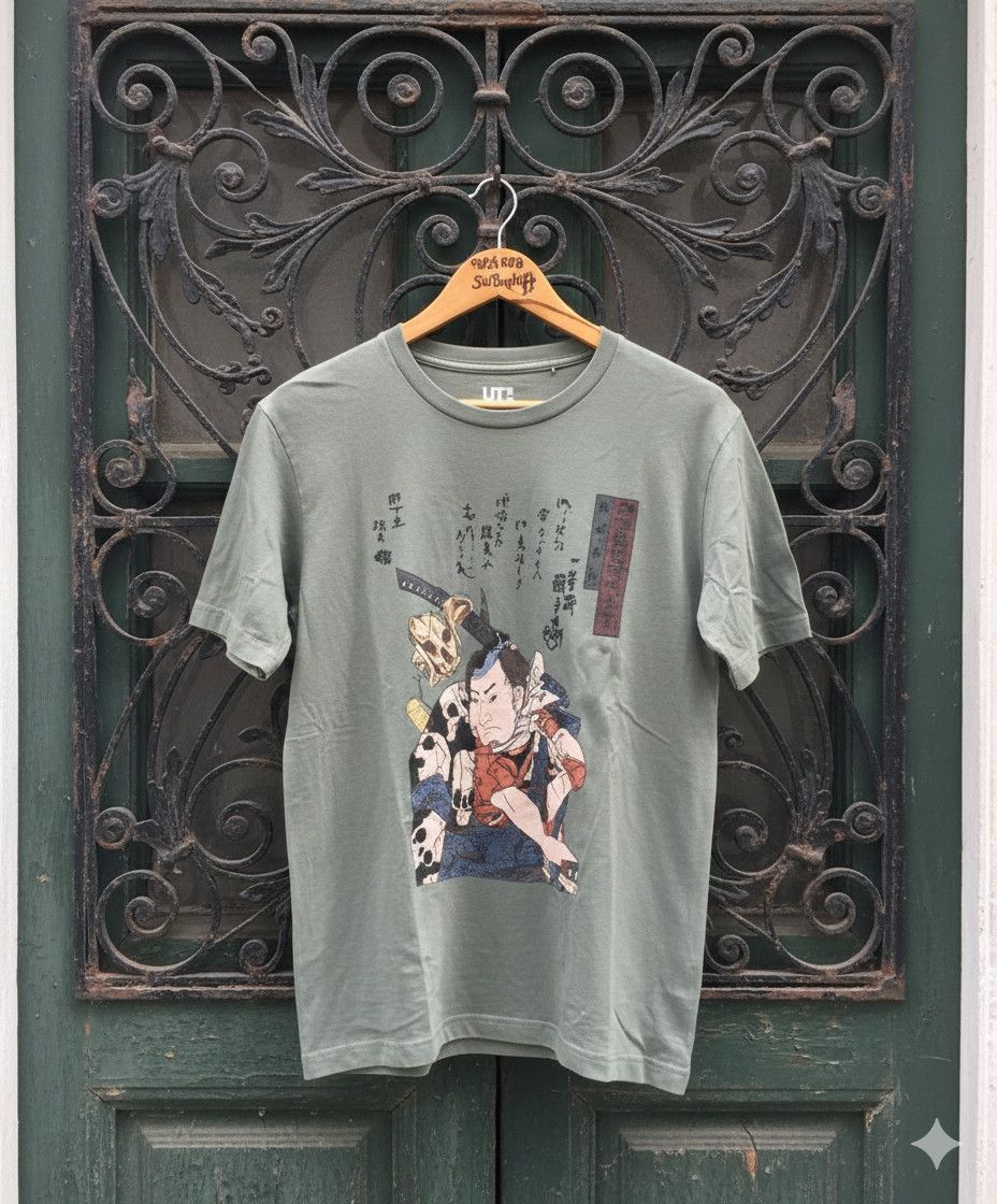 Japanese Brand Uniqlo Japanese Ukiyo-e Kabuki Samurai Graphic tshirt Size US M / EU 48-50 / 2 - 1 Thumbnail