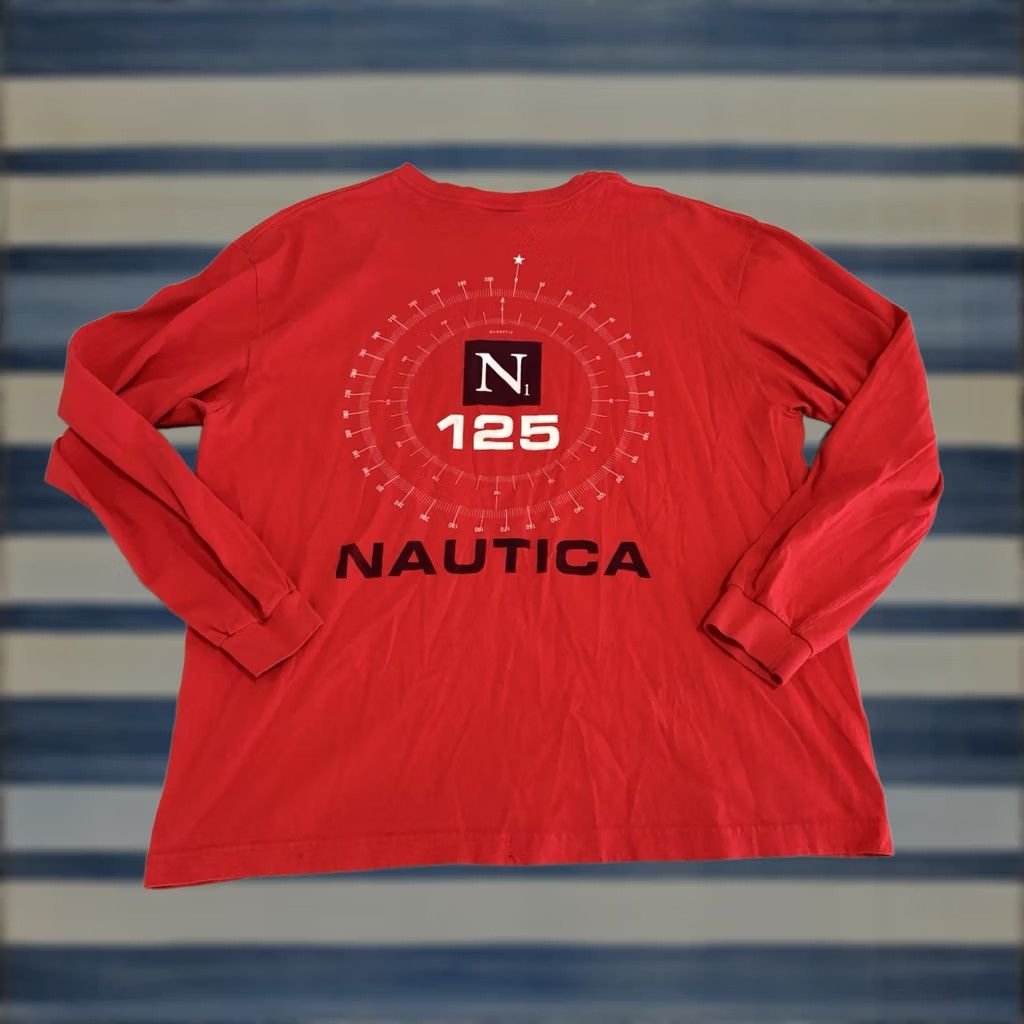 Nautica VINTAGE Nautica Red Long Sleeve T-Shirt Mens XL Made in USA Size US XL / EU 56 / 4 - 1 Thumbnail