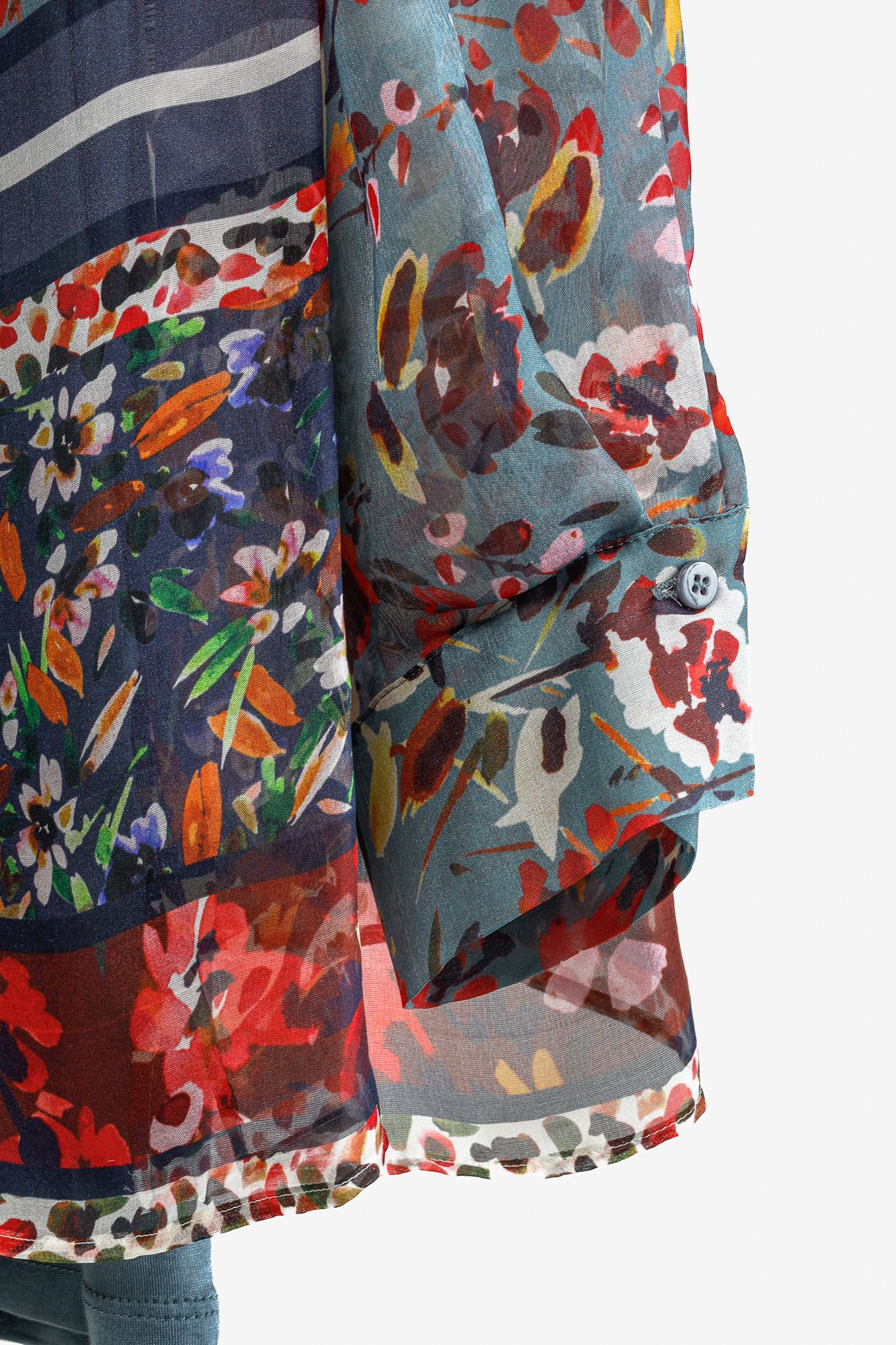 Luisa Cerano Luisa Cerano AW/21 Silk Floral Print Blouse Size L / US 10 / IT 46 - 6 Thumbnail