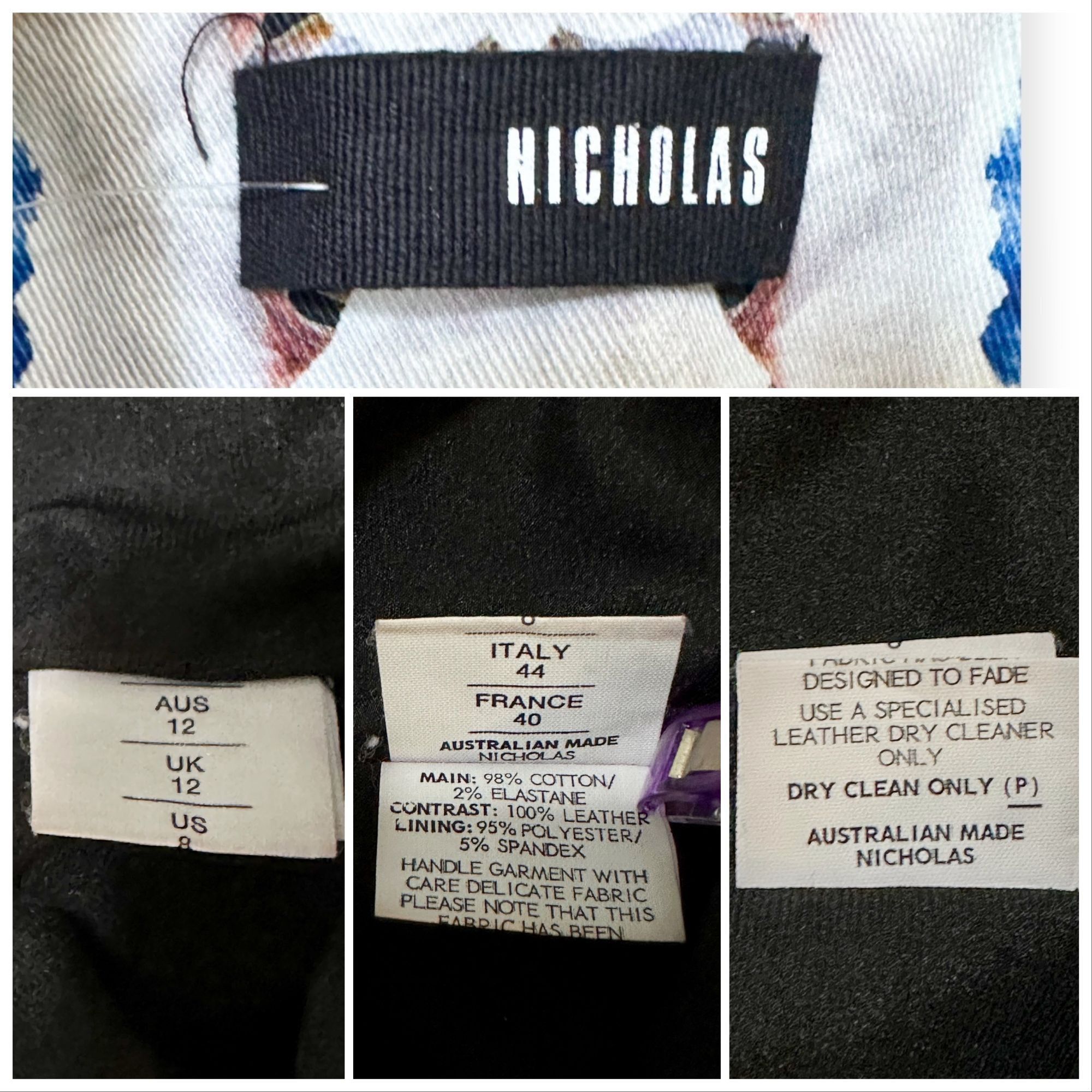 NICHOLAS Nicholas Digi Floral Cotton-Blend Moto Jacket, Size 8 Size M / US 6-8 / IT 42-44 - 3 Thumbnail