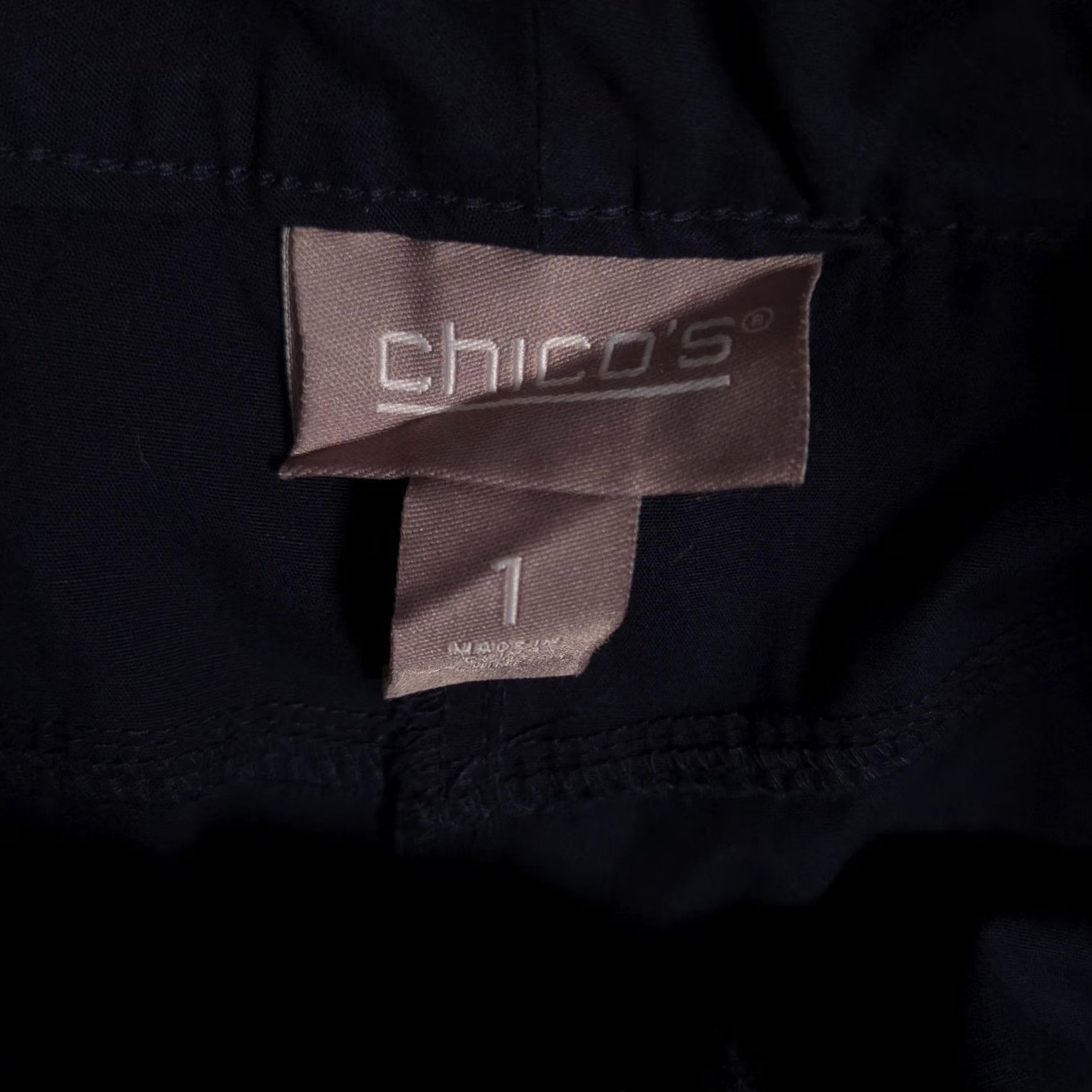 Vintage Chico'S Capri Pants Women 1 Blue Twill Stretch Zip Fly Crop Pockets Casual Size 25" / US 0 / IT 36 - 5 Thumbnail