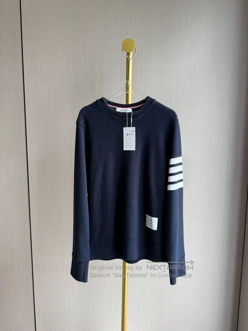 Thom Browne Thom Browne Solid color round neck hoodie Size US M / EU 48-50 / 2 - 1 Thumbnail