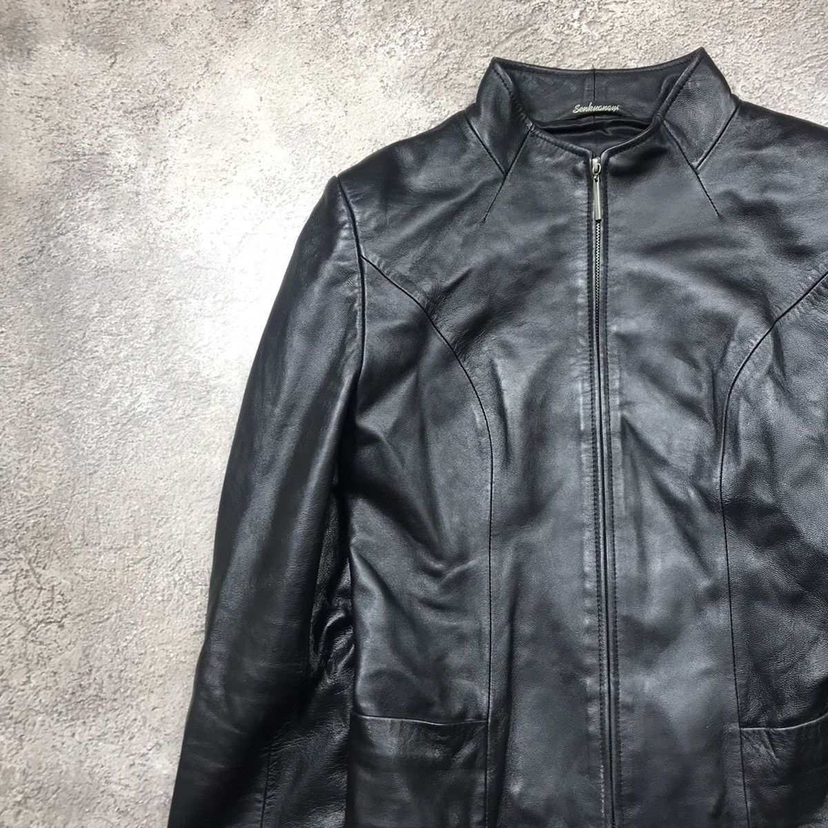 Genuine Leather Vintage Y2K Black Leather Jacket Streetwear Grunge Boxy S Size S / US 4 / IT 40 - 2 Thumbnail
