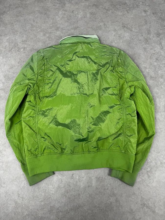 Stone Island 2000s Stone Island Green Shiny Removable Hood Technical Jacket Size US L / EU 52-54 / 3 - 4 Thumbnail