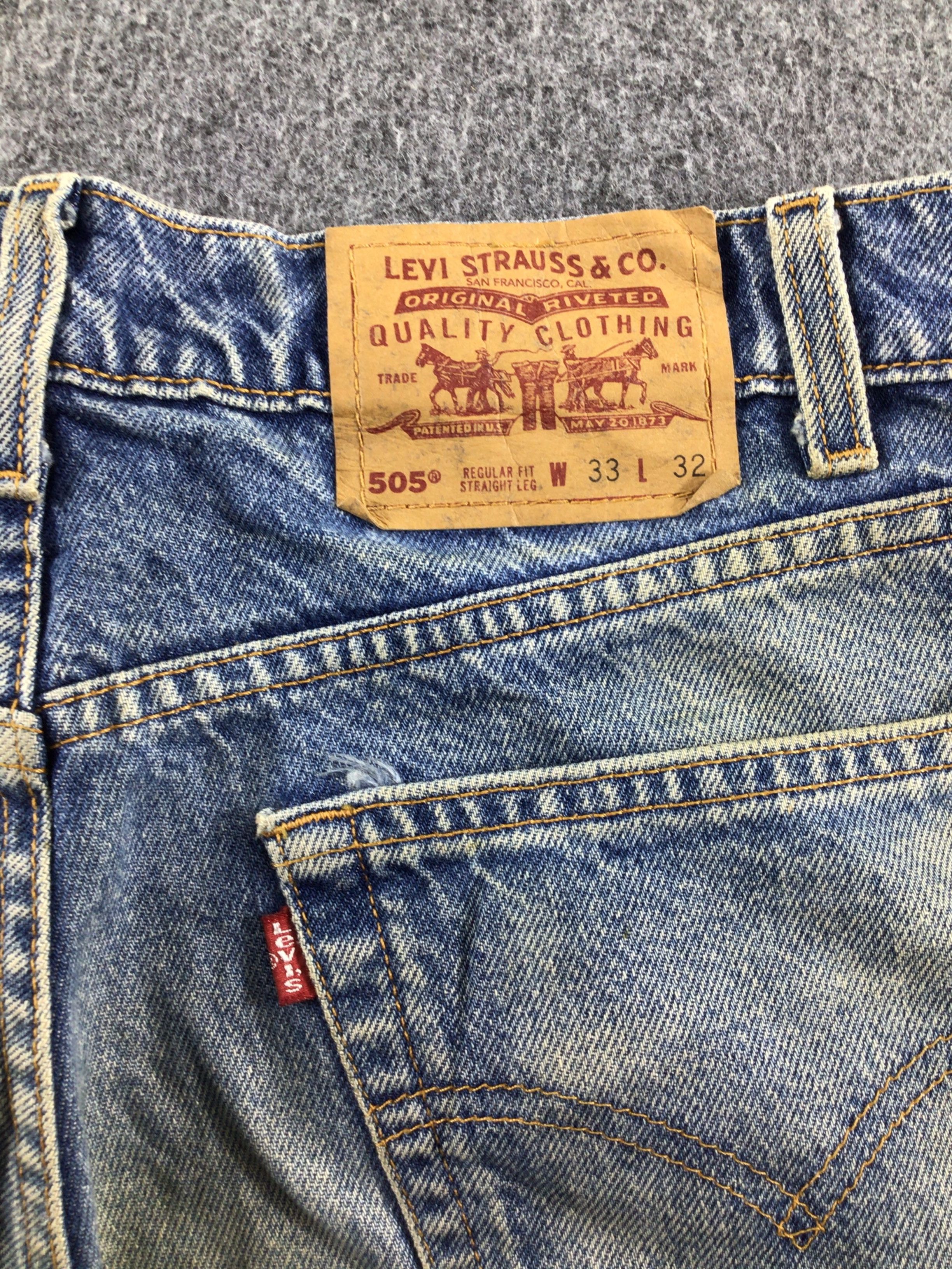 Levi's Vintage 90s Rusty Levis 505 Jeans-JM166 Size US 32 / EU 48 - 5 Thumbnail