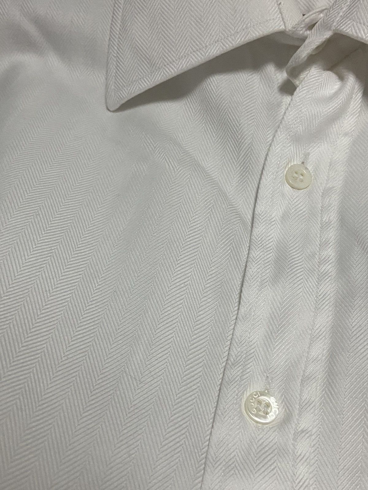 Gucci × Vintage Gucci Vintage Buttons White Classic luxury shirts Size US L / EU 52-54 / 3 - 6 Thumbnail