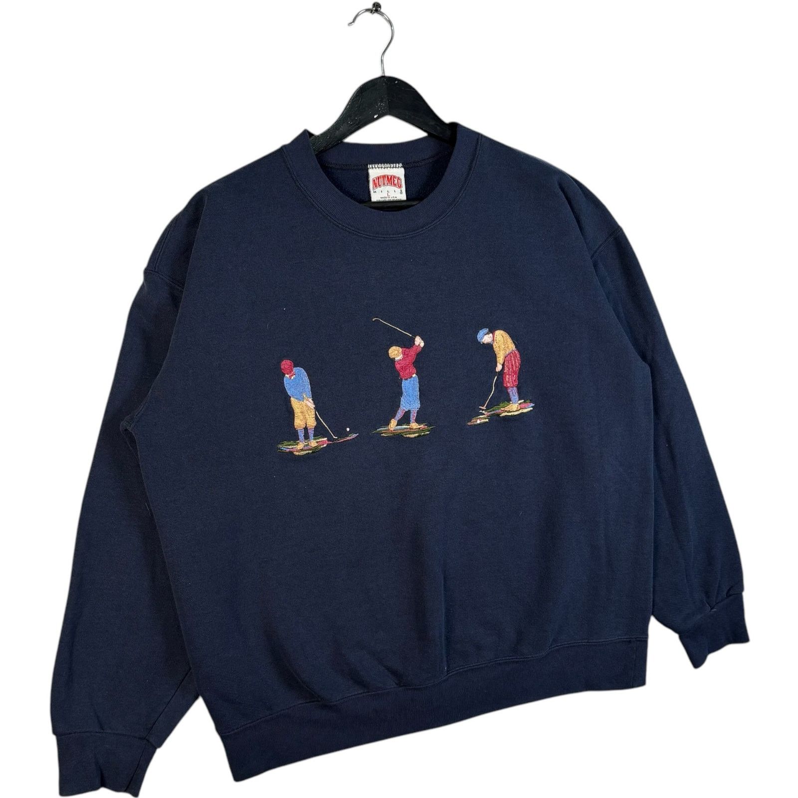 Nutmeg Vintage Nutmeg Embroidered Golf Swing Crewneck Large Size US L / EU 52-54 / 3 - 4 Thumbnail