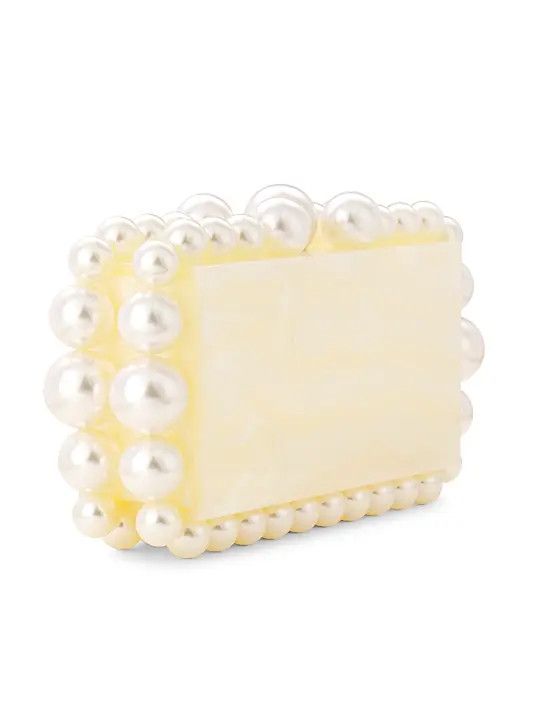 Cult Gaia os11x0326 Size: OS / Eos Bauble Acrylic Box Clutch in Ivory Size ONE SIZE - 4 Thumbnail