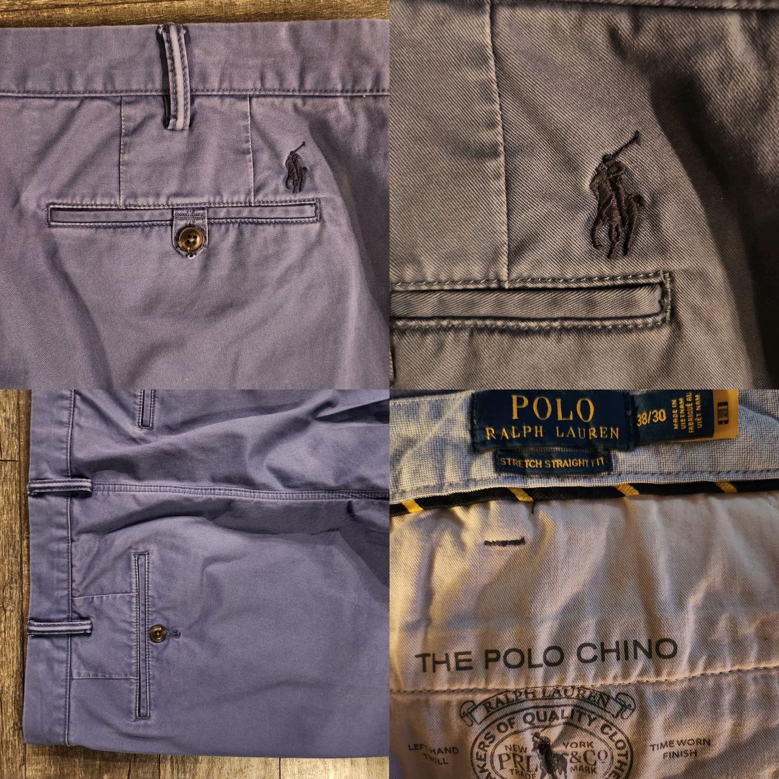 Polo Ralph Lauren Polo Ralph Lauren Pants Mens 38 Blue 38x30 Chino Stretch Staight Fit Preppy Cotton Size US M / EU 48-50 / 2 - 8 Thumbnail