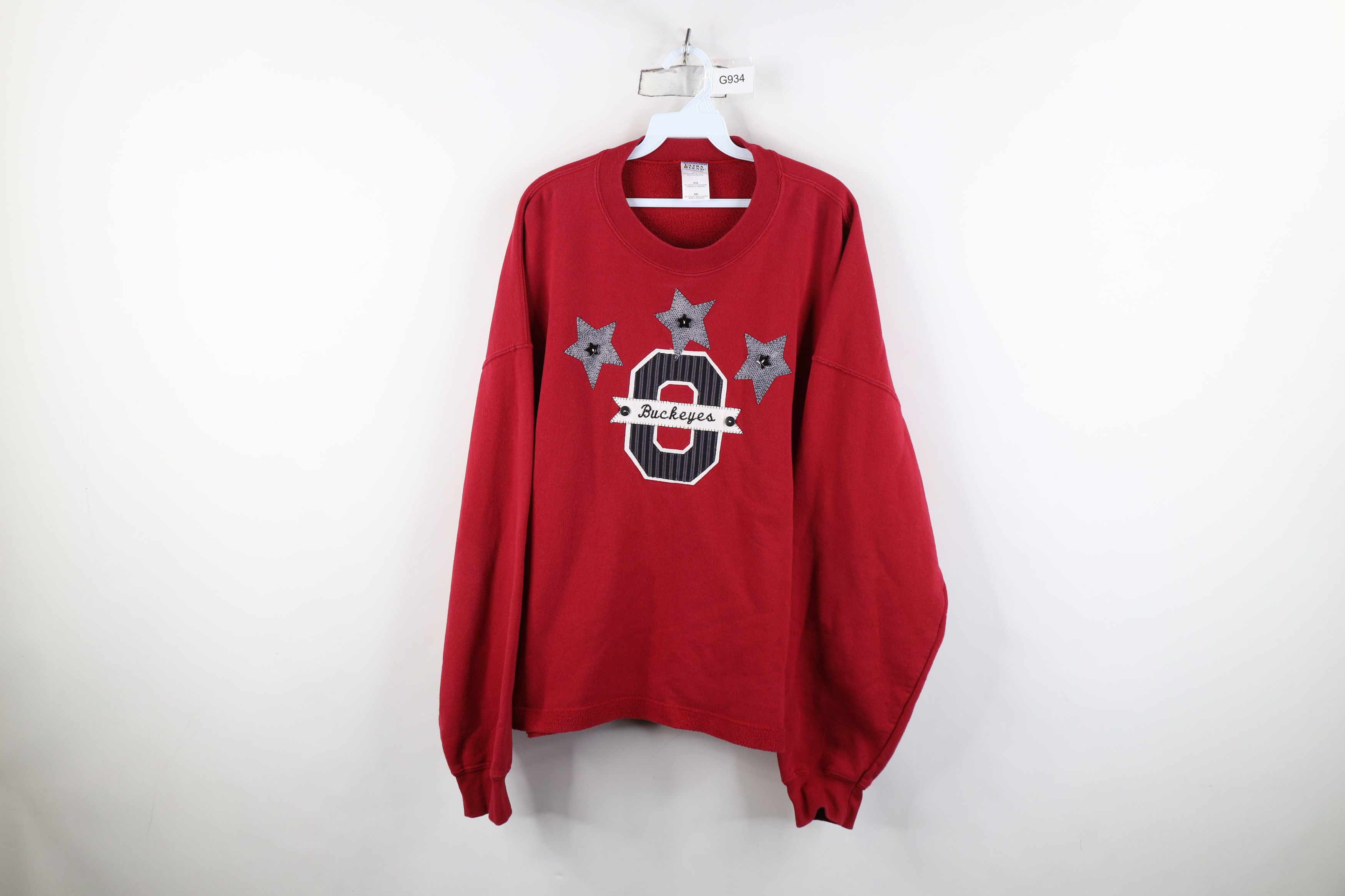 Vintage Vintage 90s Patch Ohio State University Football Sweatshirt Size XXL / US 16-18 / IT 52-54 - 1 Thumbnail