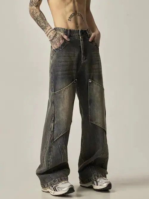 Japanese Brand Vintage Maillard Deconstructed Work Straight Leg Jeans Size US 32 / EU 48 - 2 Preview