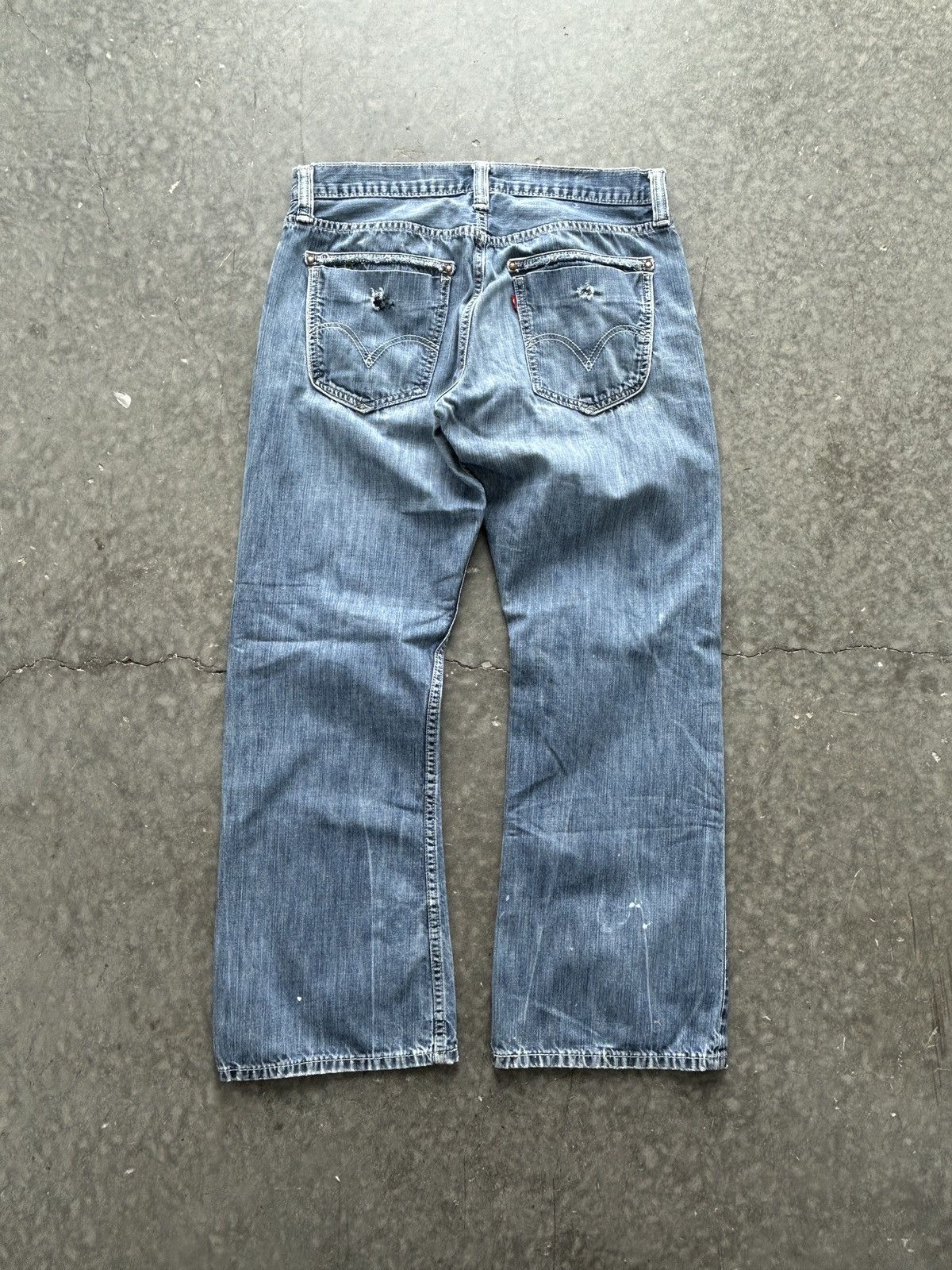 Levi's Vintage Y2K Levis Paint Splatter Bootcut Flared Jeans Size US 33 - 9 Thumbnail