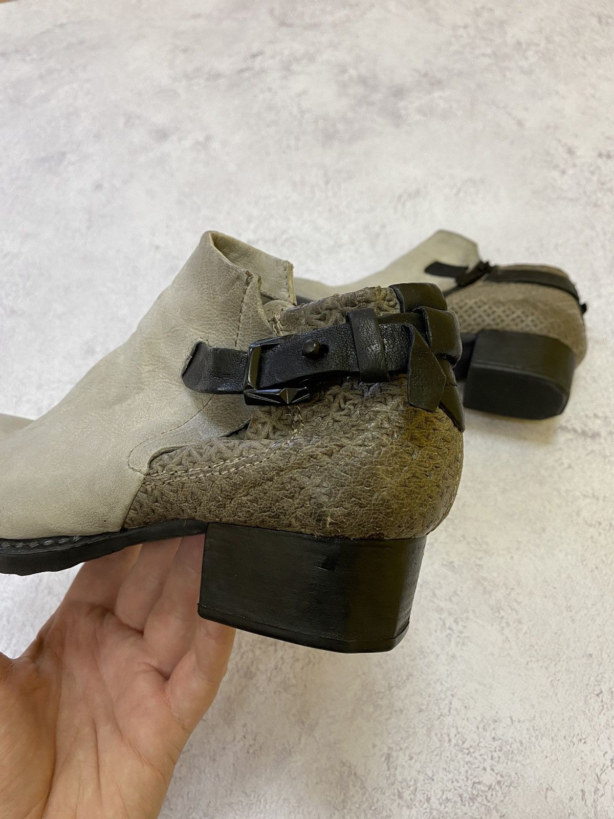 A.S.98 Womens A.S. 98 Distressed Grey Leather Shoes Size 38 Size US 8 / IT 38 - 6 Thumbnail