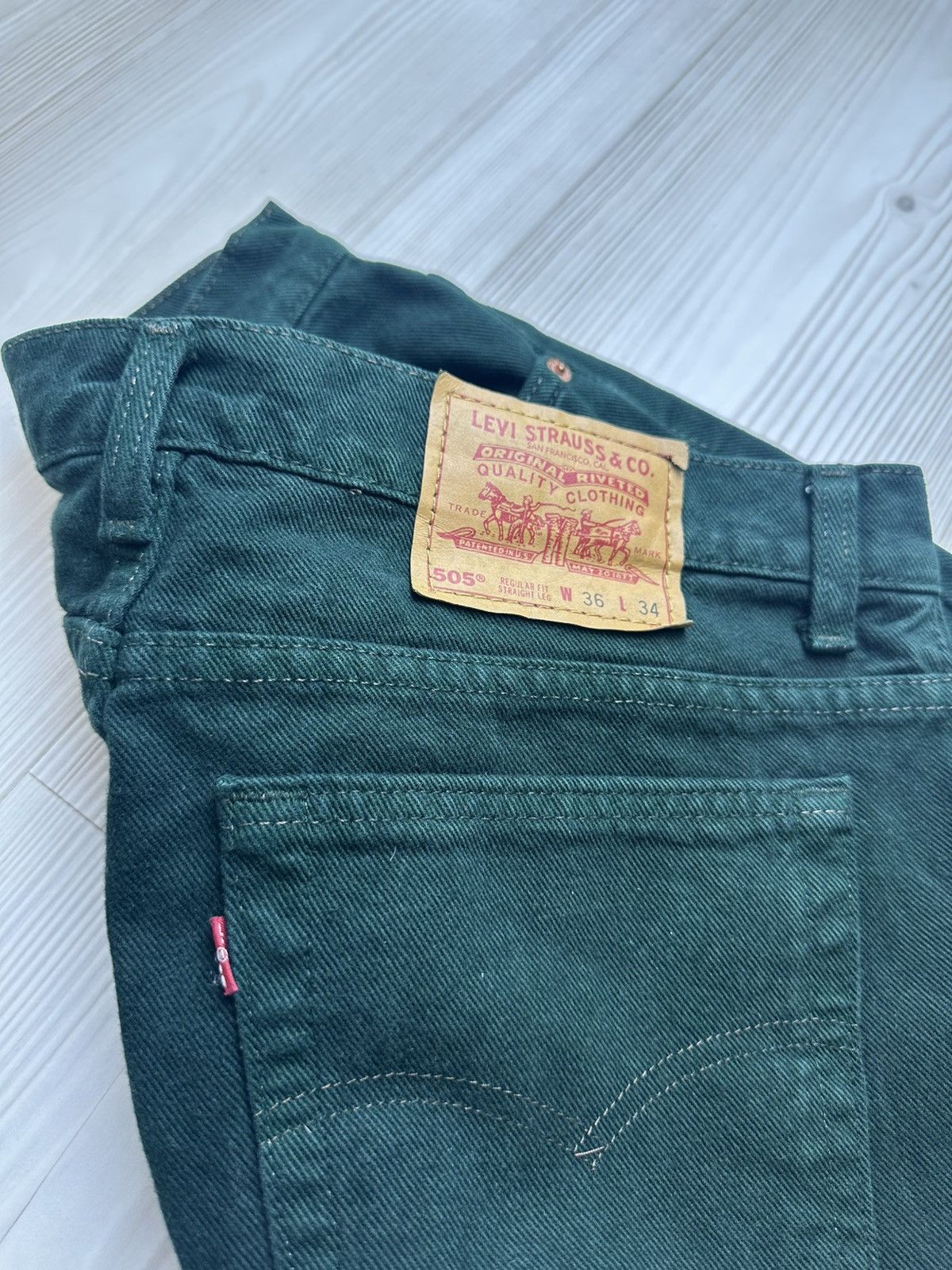 Levi's Vintage Clothing Levi’s vintage 94’ jeans 505 36/34 green Size US 36 / EU 52 - 5 Thumbnail