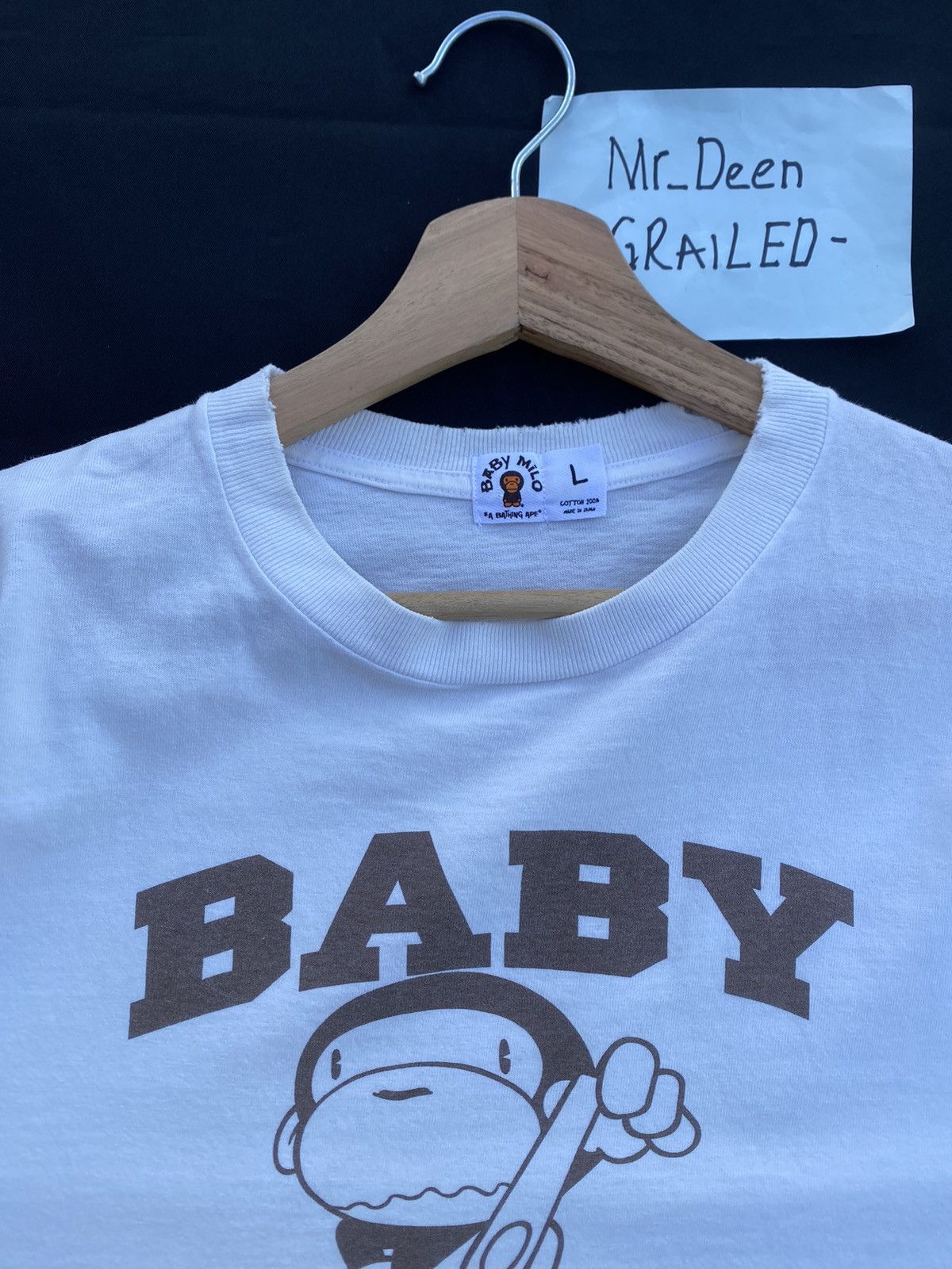 Bape Rare Vintage Baby Milo Bape Tshirt Size US L / EU 52-54 / 3 - 7 Thumbnail