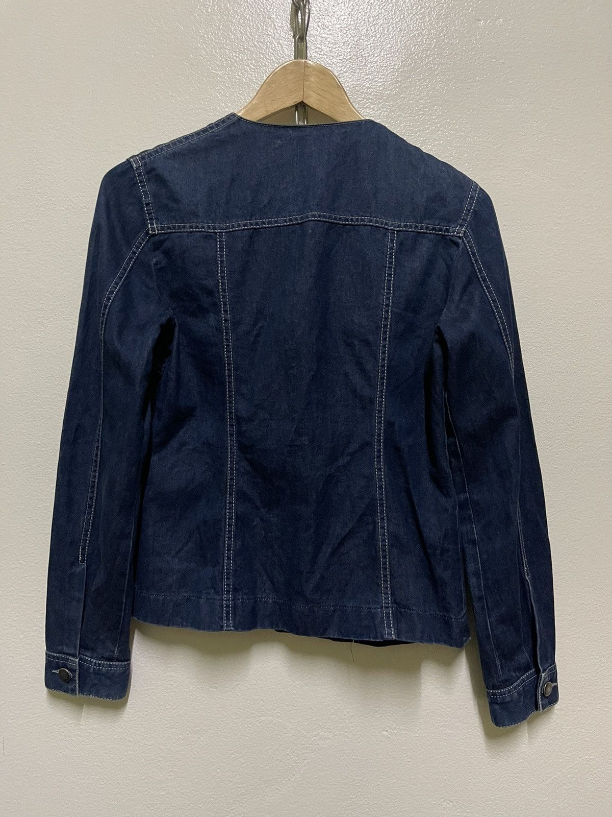 Designer × Hussein Chalayan × Vintage Hussein Chalayan Asymmetrical Denim Jacket SS2000 Italy Size S / US 4 / IT 40 - 9 Thumbnail