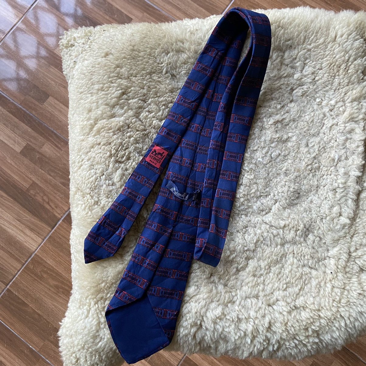 Hermes × Vintage HERMES Paris Silk Tie Made In France Size ONE SIZE - 9 Thumbnail