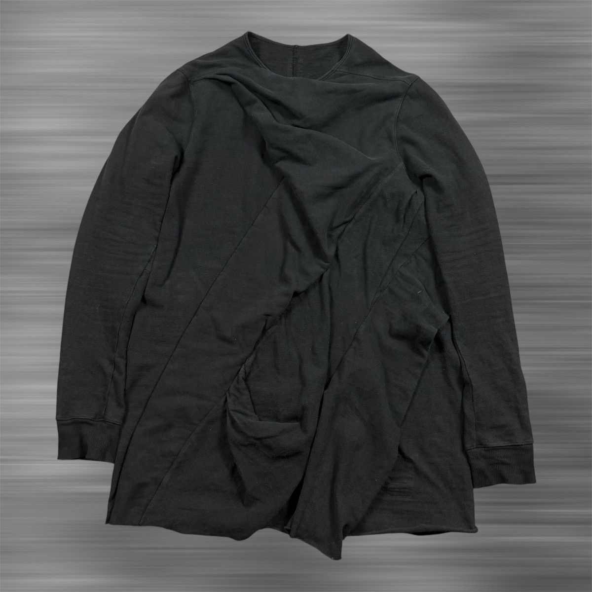 Rick Owens Rick Owens DRKSHDW Black Sweater Geometric Lines Layerd Size US L / EU 52-54 / 3 - 5 Thumbnail