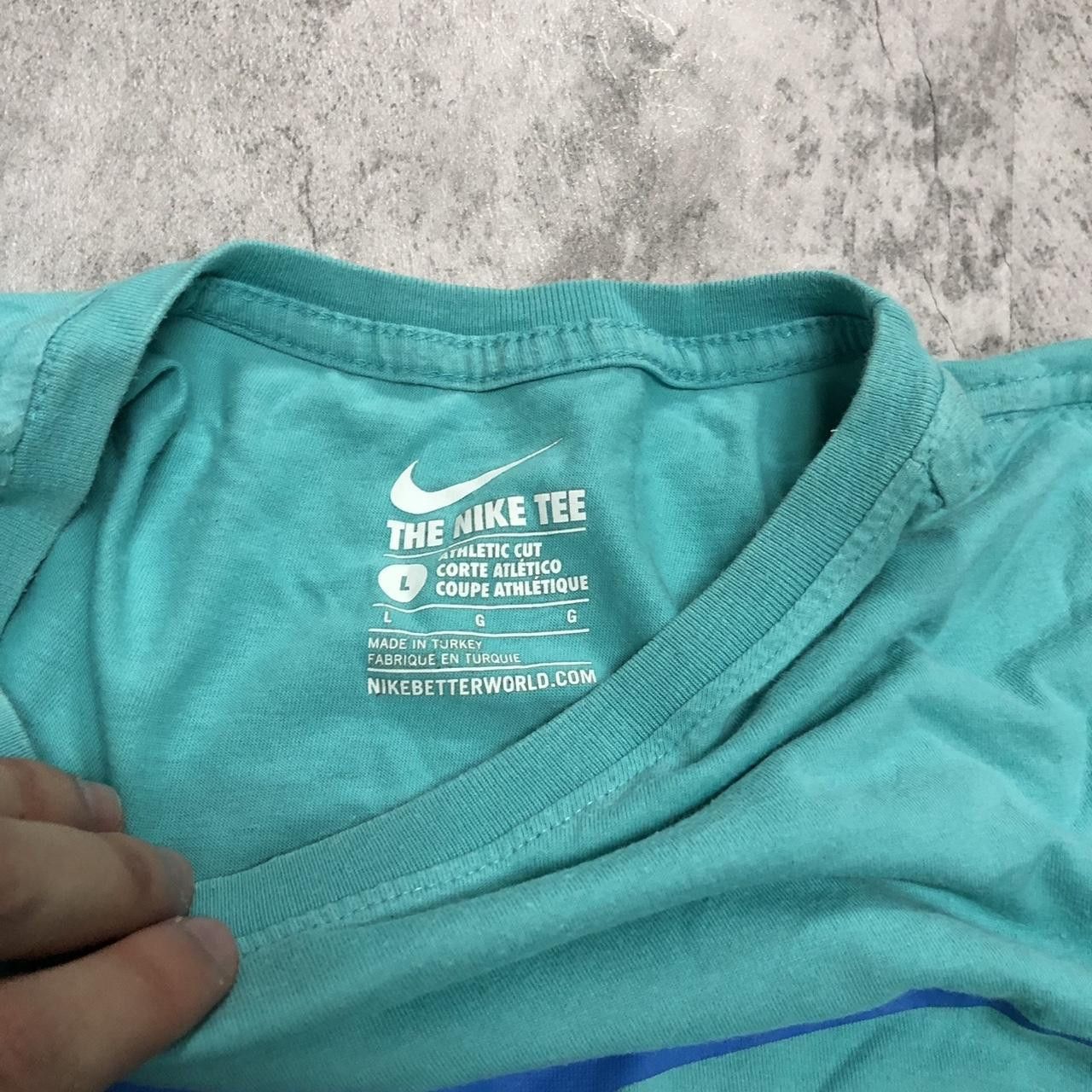 Nike Nike blue and green cotton tee Size US L / EU 52-54 / 3 - 3 Thumbnail