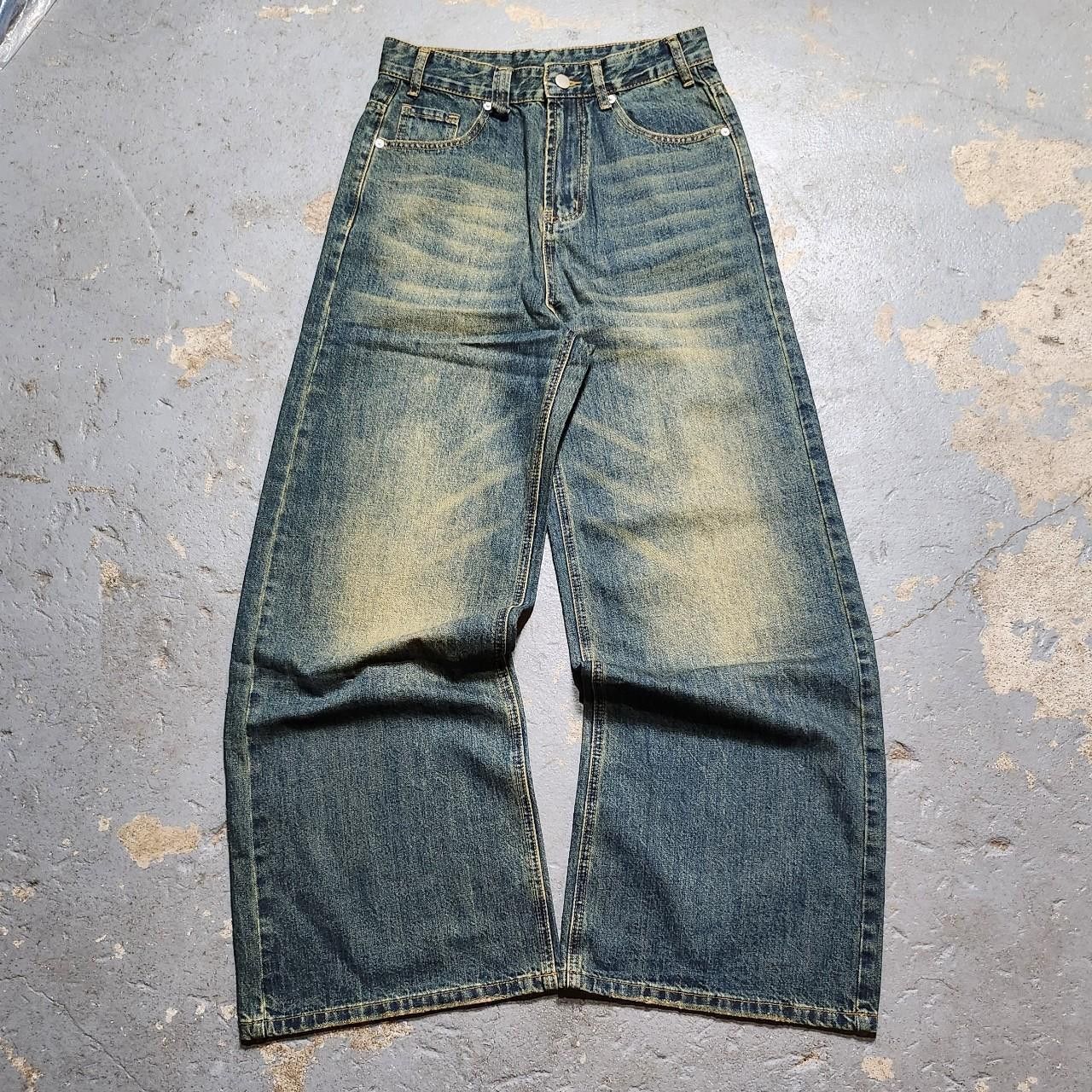 Japanese Brand Y2k/2000s baggy faded sandwash jeans Size US 28 / EU 44 - 1 Thumbnail