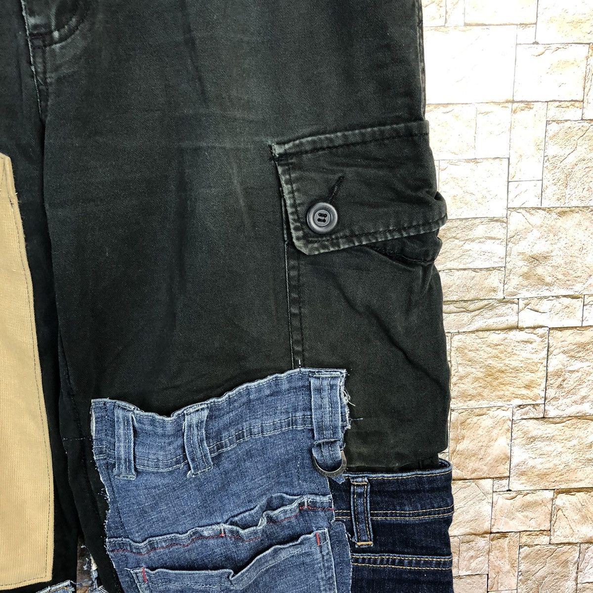Japanese Brand Navy Produce custom patchwork Cargo Multipocket Pants #A139 Size US 34 / EU 50 - 11 Thumbnail