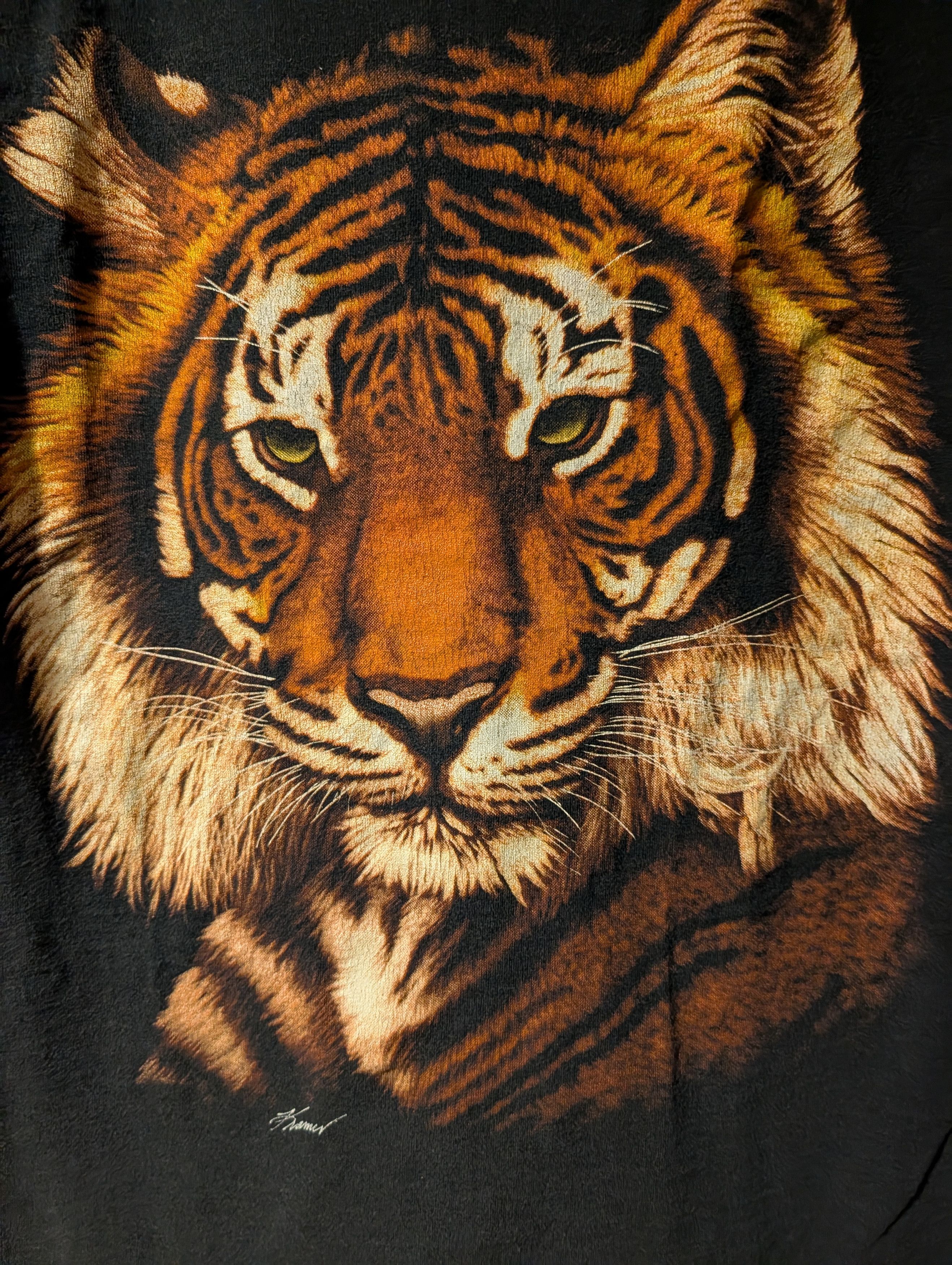 Arts & Science Vintage 90s Tiger Big Cat Animal Nature Habitat T-Shirt Size US XL / EU 56 / 4 - 2 Thumbnail