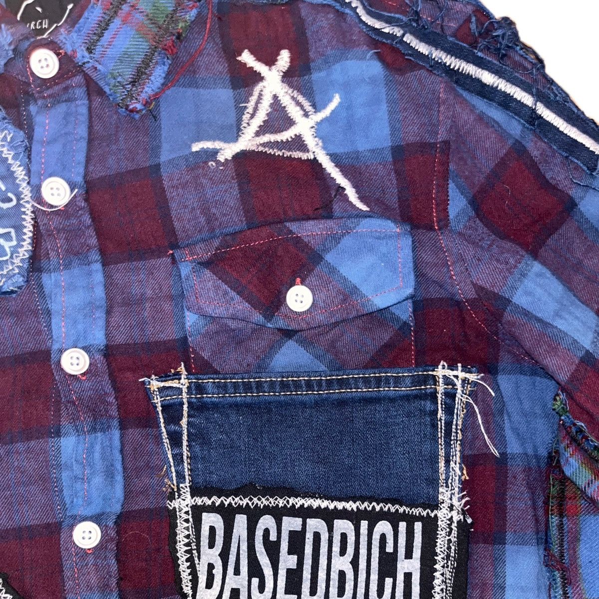Other Basedbich custom flannel with patches size large men’s Size US L / EU 52-54 / 3 - 7 Thumbnail
