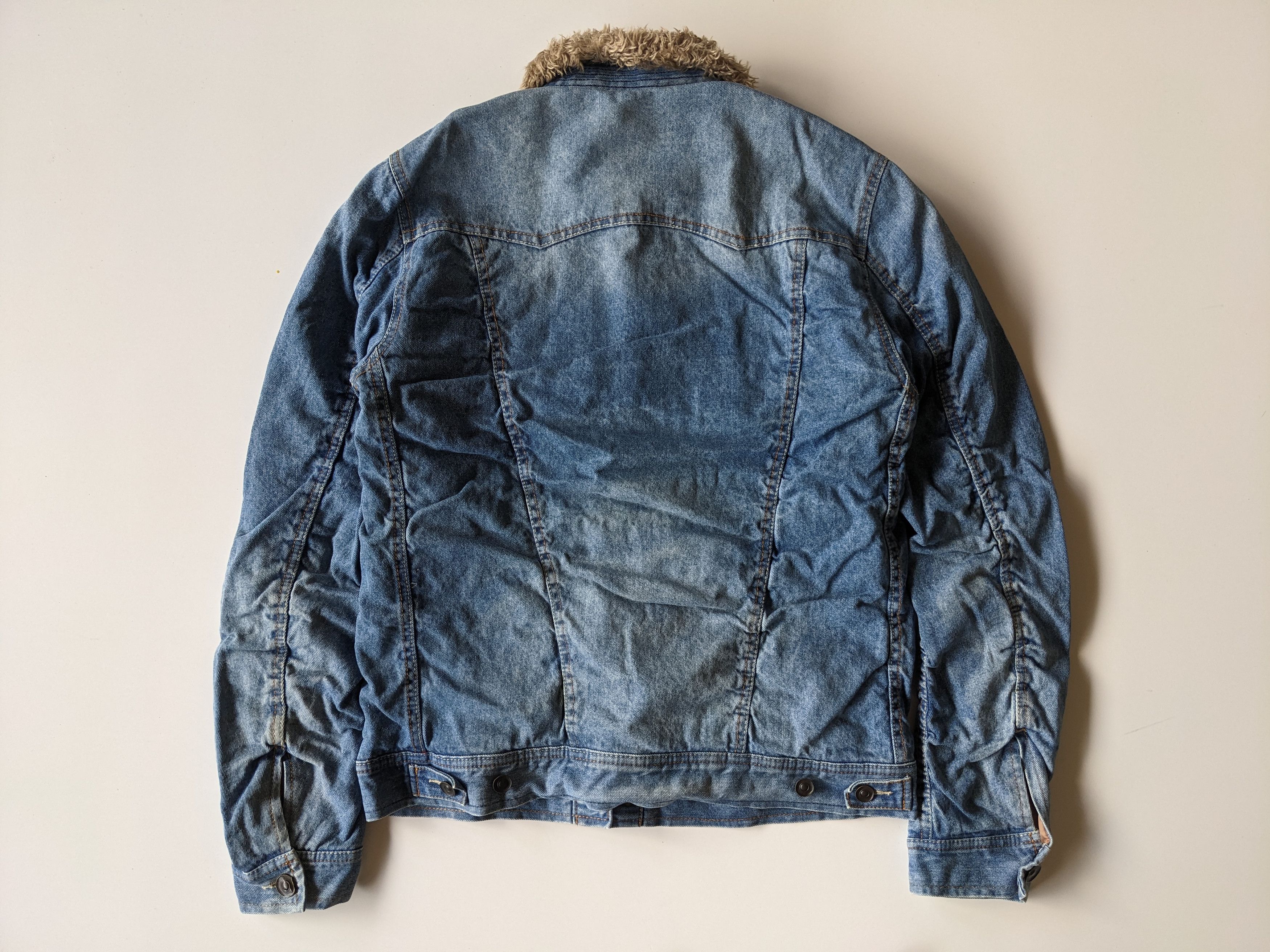 If Six Was Nine × Japanese Brand G.O.A fur denim jacket wrinkle sleeve Size US M / EU 48-50 / 2 - 6 Thumbnail