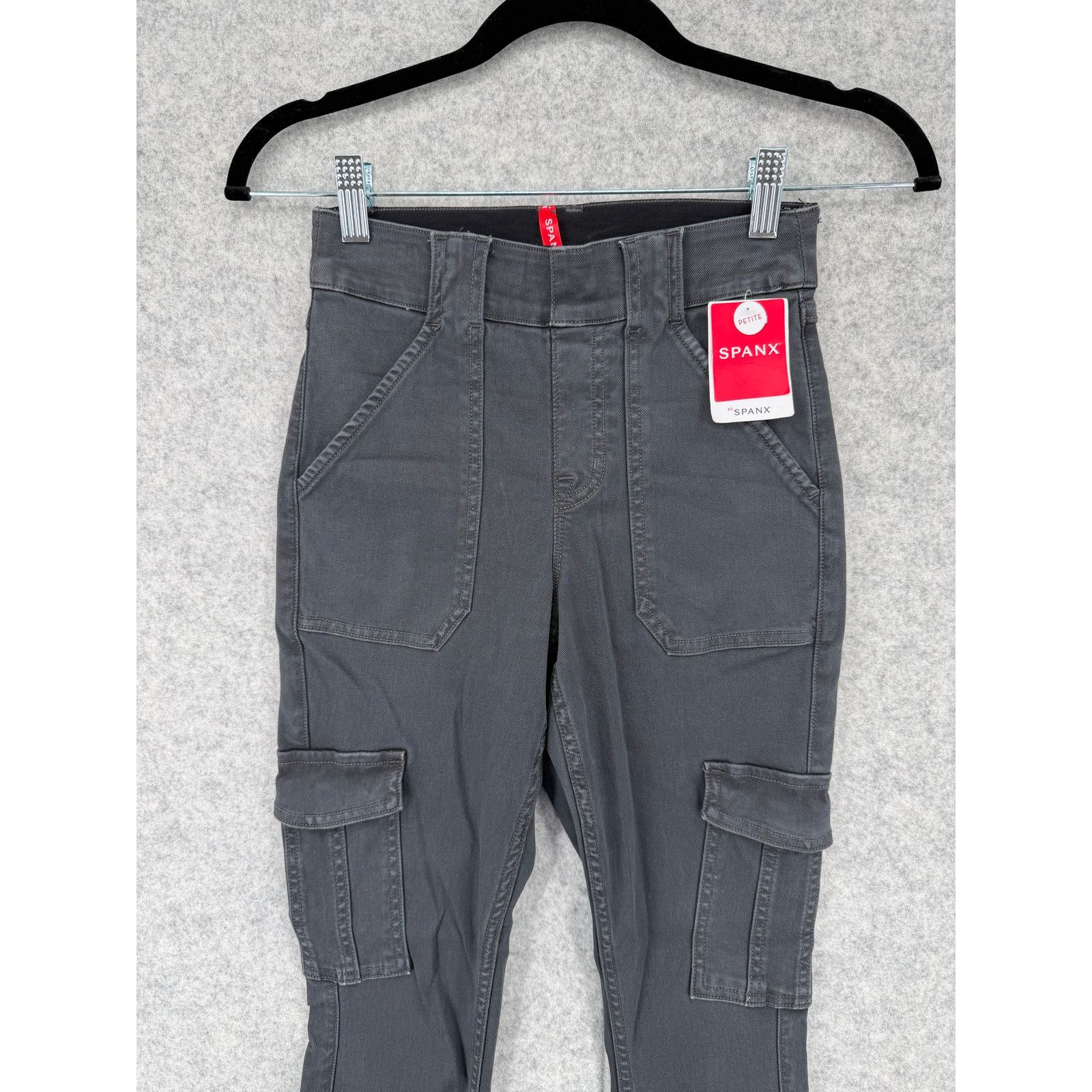 Spanx NWT SPANX Stretch Twill Washed Ankle Cargo Pants Petite XS Size 23" - 4 Thumbnail