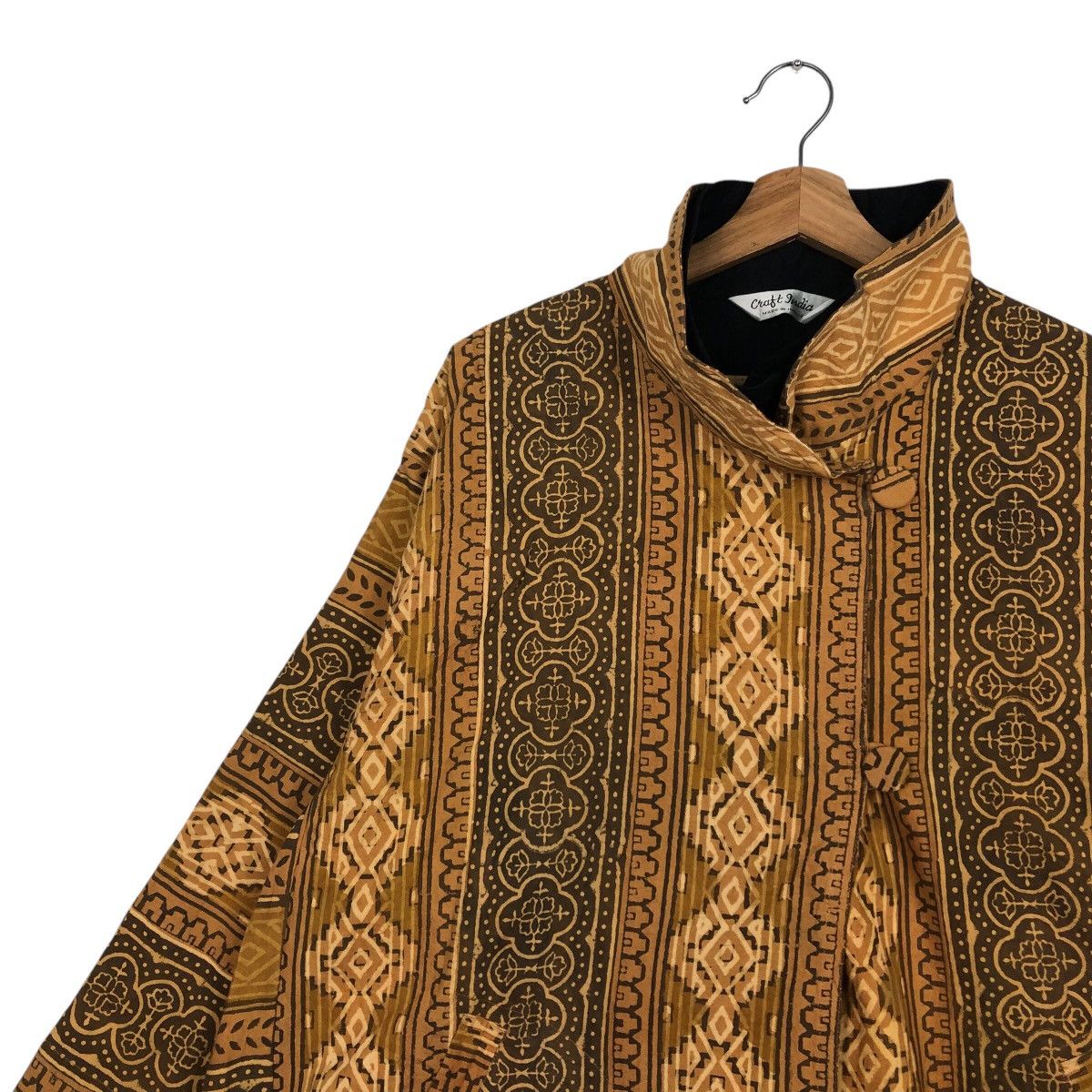 Japanese Brand × Vintage 📌Vintage Long Jacket Navajo Native Design Craft India Size US M / EU 48-50 / 2 - 9 Thumbnail