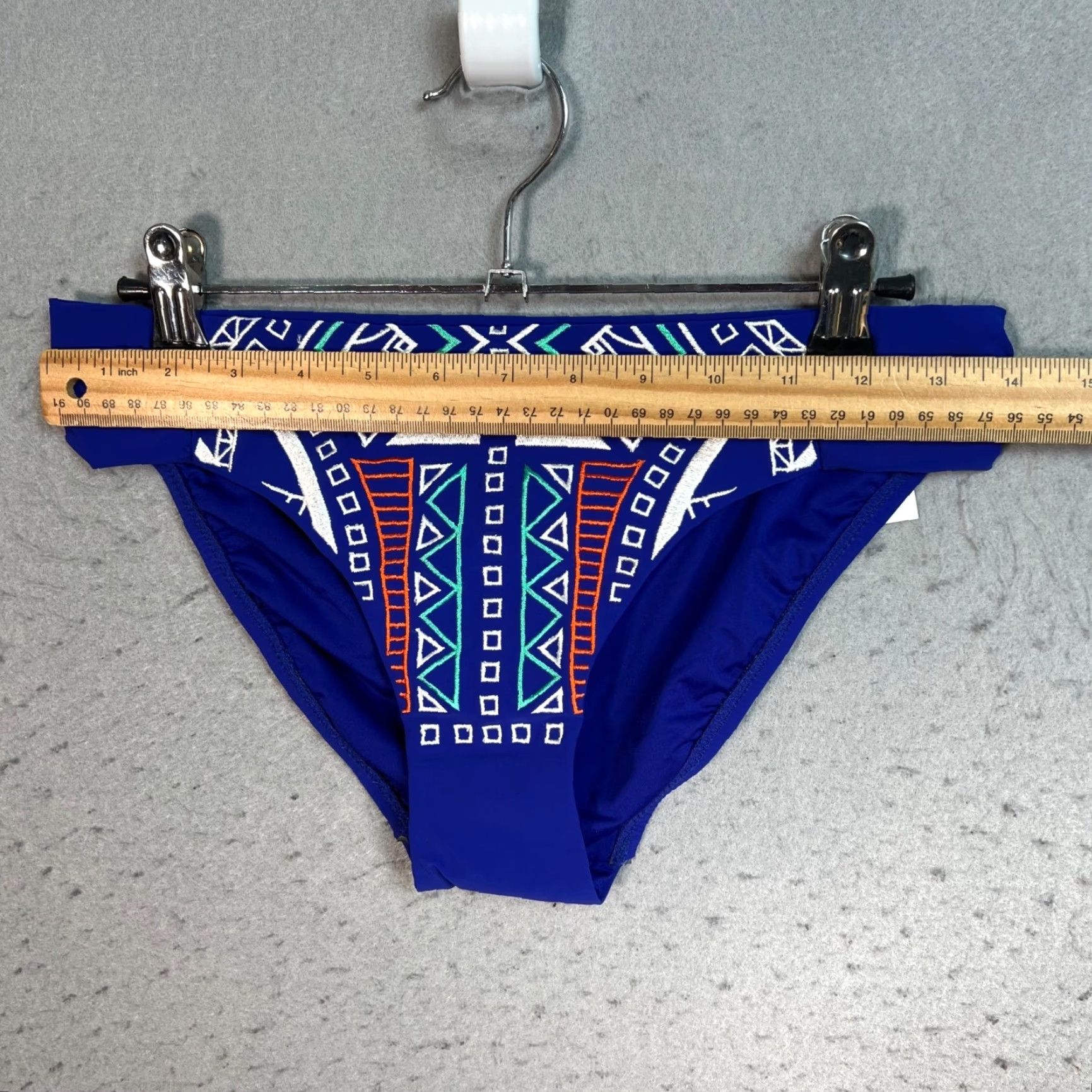 Trina Turk Trina Turk Bikini Bottom Womens Size 4 Blue Aztec Print Swim & Spa Collection Size 27" / US 4 / IT 40 - 5 Thumbnail