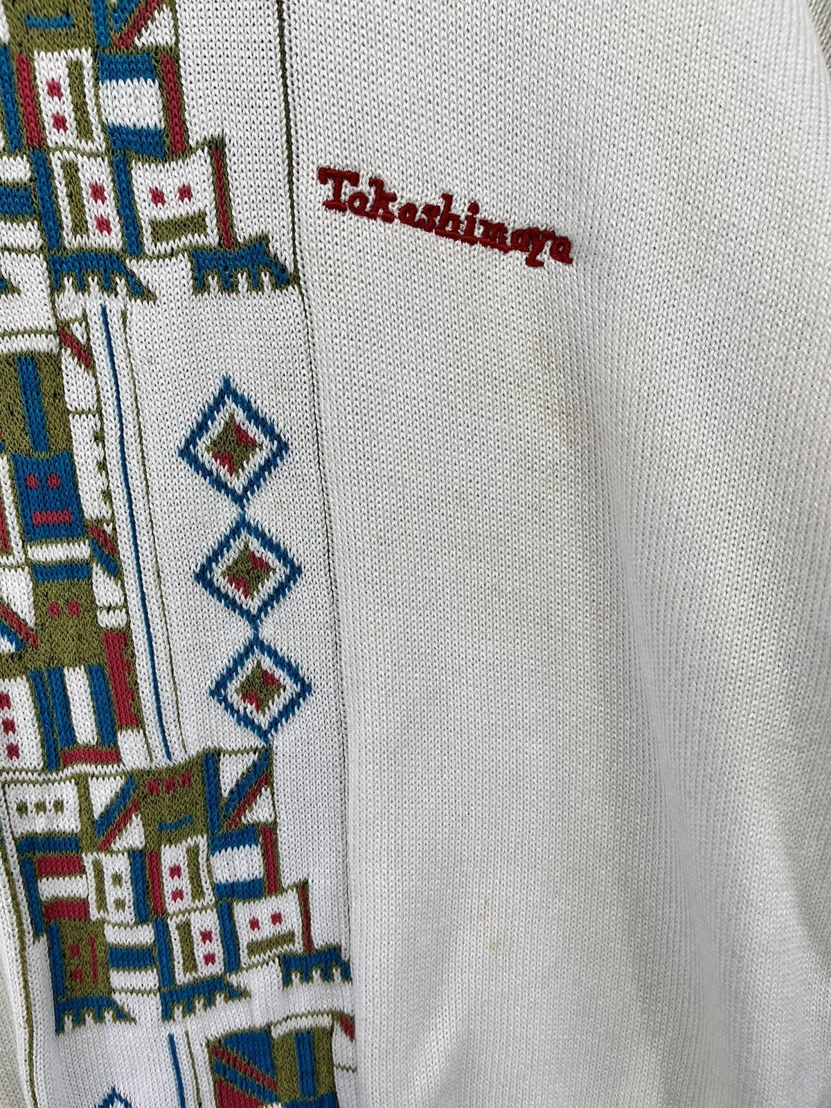 Japanese Brand Vintage Takashimaya Navajo Cable Knit Sweater Size US M / EU 48-50 / 2 - 15 Thumbnail
